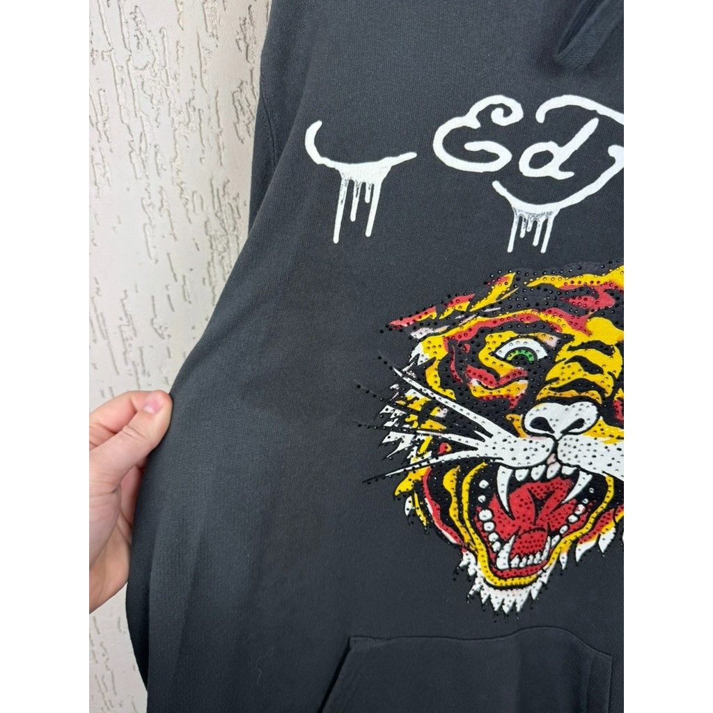 Ed Hardy Don Ed Hardy Rhinestone Tiger Black Hoodie Gray Size Large Y Size US L / EU 52-54 / 3 - 5 Thumbnail