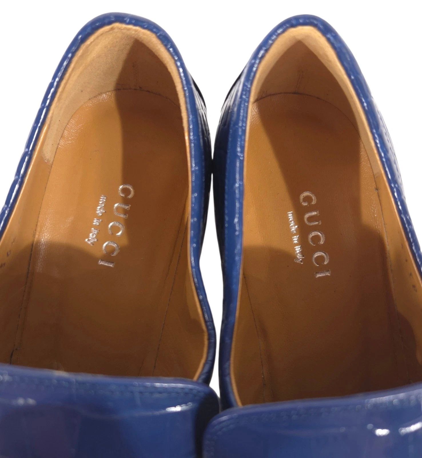 Gucci Gucci Royale Blue Croc Embossed Horsebit Platform Pump 6.5 Size US 6.5 / IT 36.5 - 11 Thumbnail