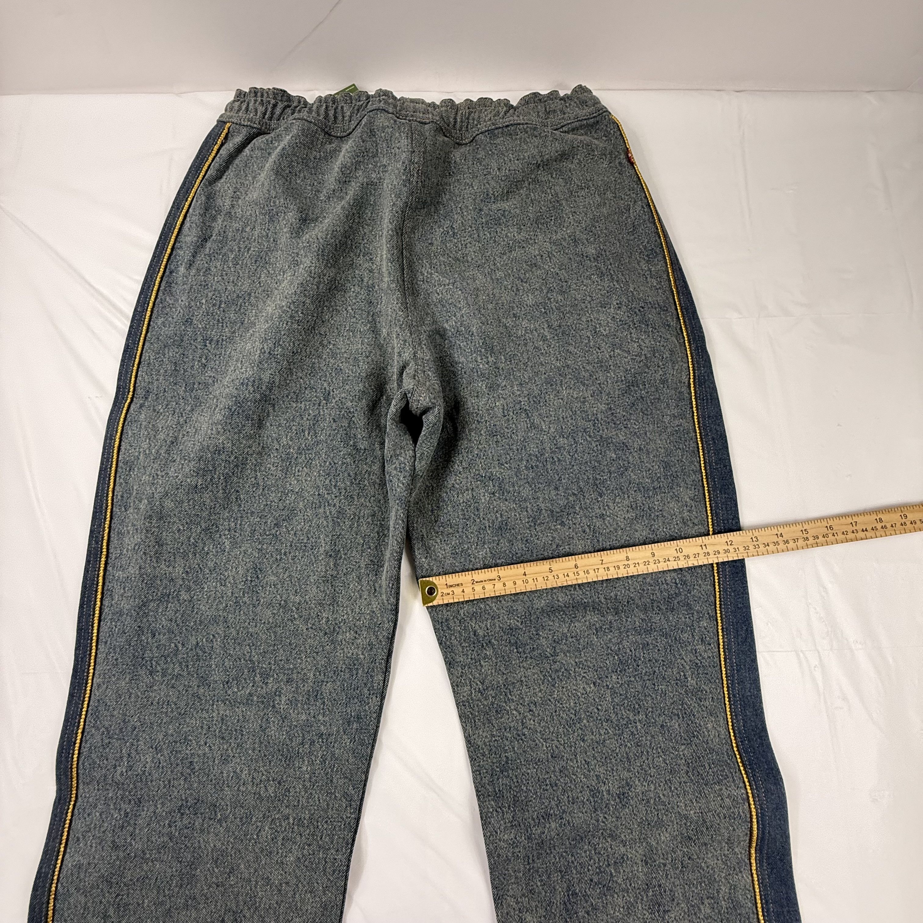 DENIM TEARS × Levi's Levis x Denim Tears ADG Track Pants Grey Indigo Side Stripe Size US 34 / EU 50 - 5 Thumbnail