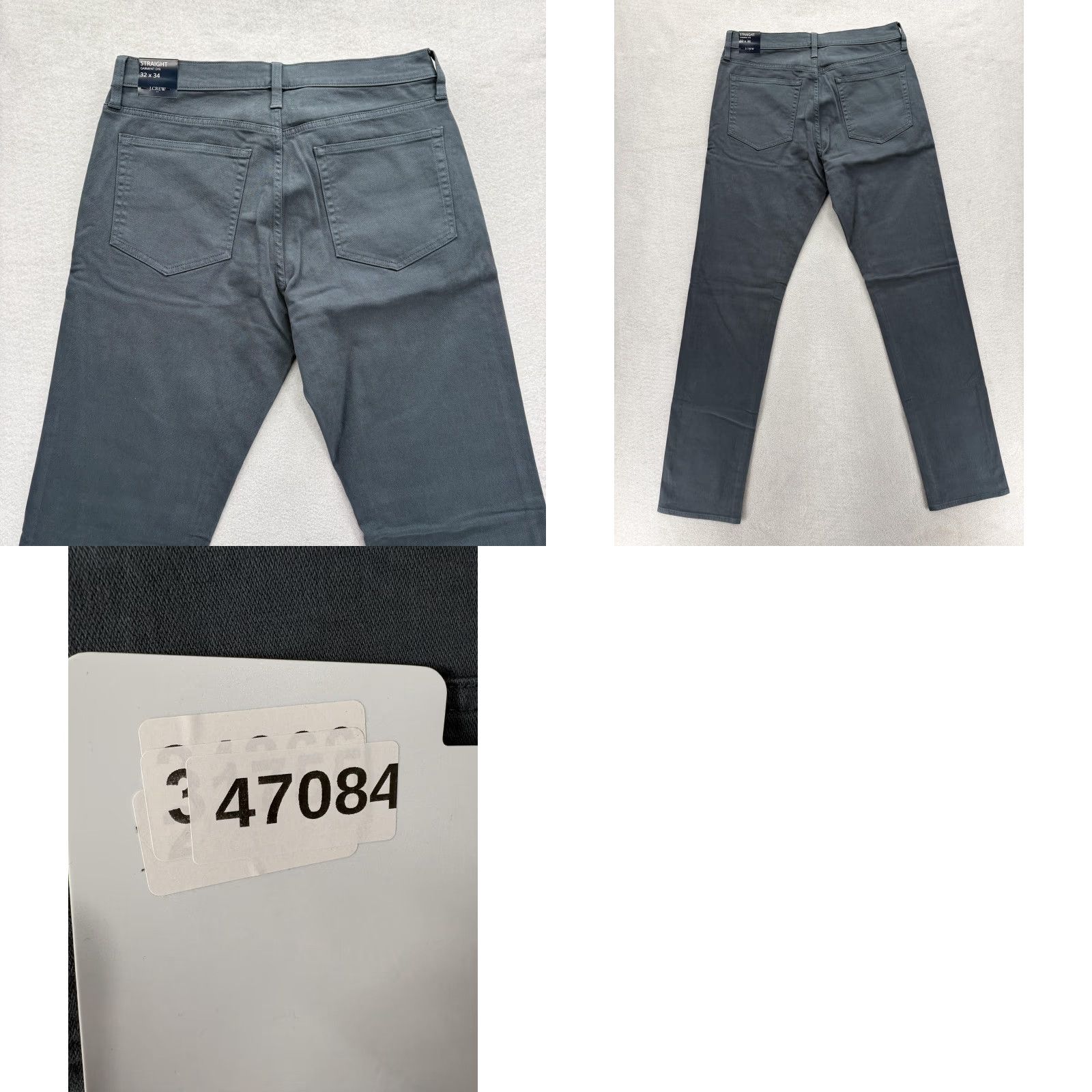J.Crew J.CREW Straight Jeans Mens 32x34 Gray Denim 5-Pocket Cotton Polyester Stretch Garment Dye Jeans Size US 32 / EU 48 - 9 Thumbnail