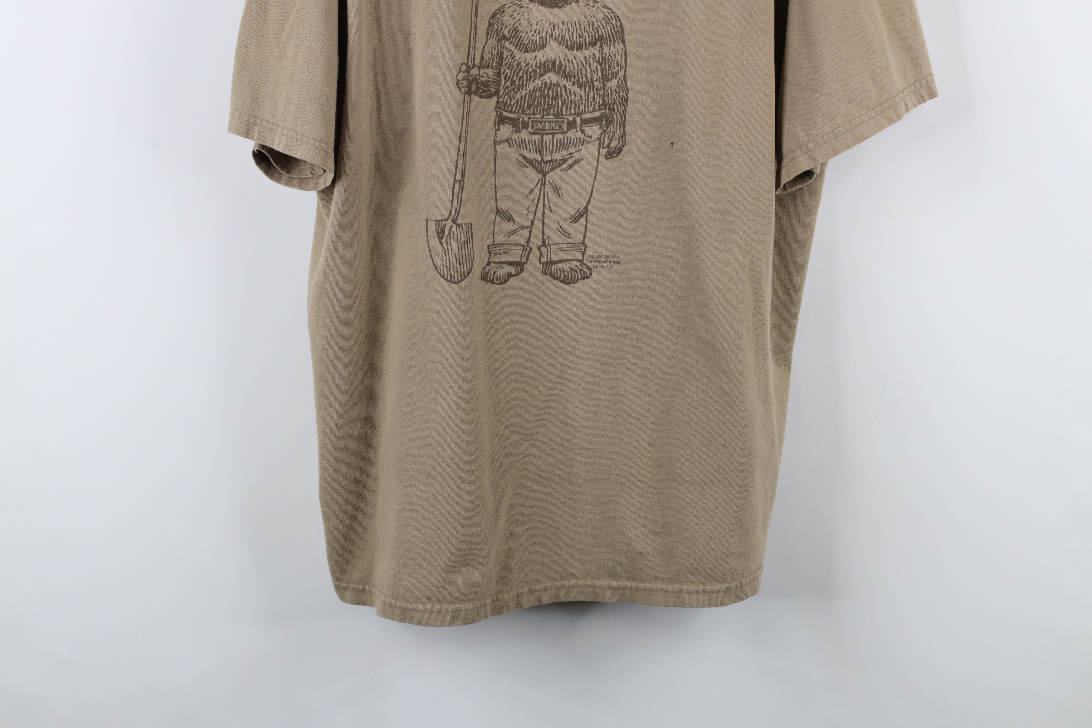 Vintage Vintage Y2K The Bear Short Sleeve T-Shirt Beige Cotton Size US XL / EU 56 / 4 - 3 Thumbnail
