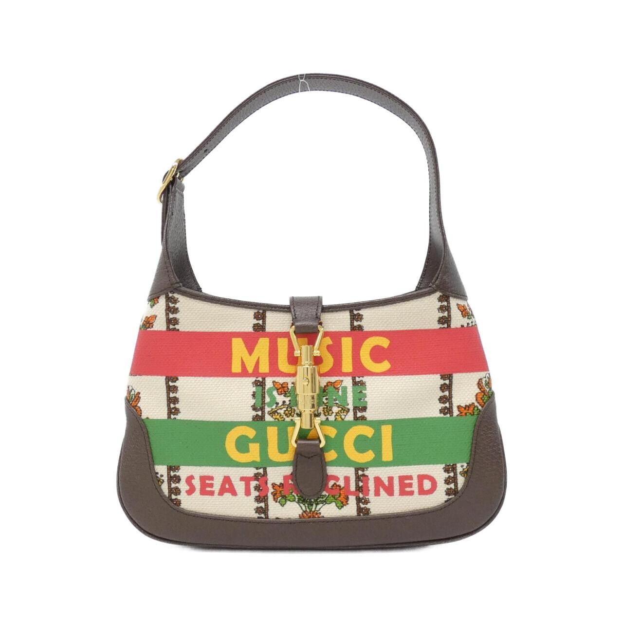 Gucci Gucci Jackie 1961 Canvas Leather Shoulder Bag Leather Shoulder Bag 636706 Duty Free For Usa in White, Women's