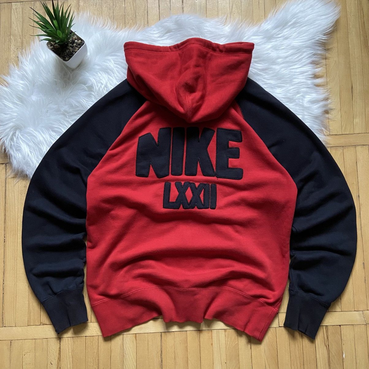 Nike 📌 Vintage Nike LXXII Big Logo Zip-Hoodie Size US L / EU 52-54 / 3 - 2 Thumbnail