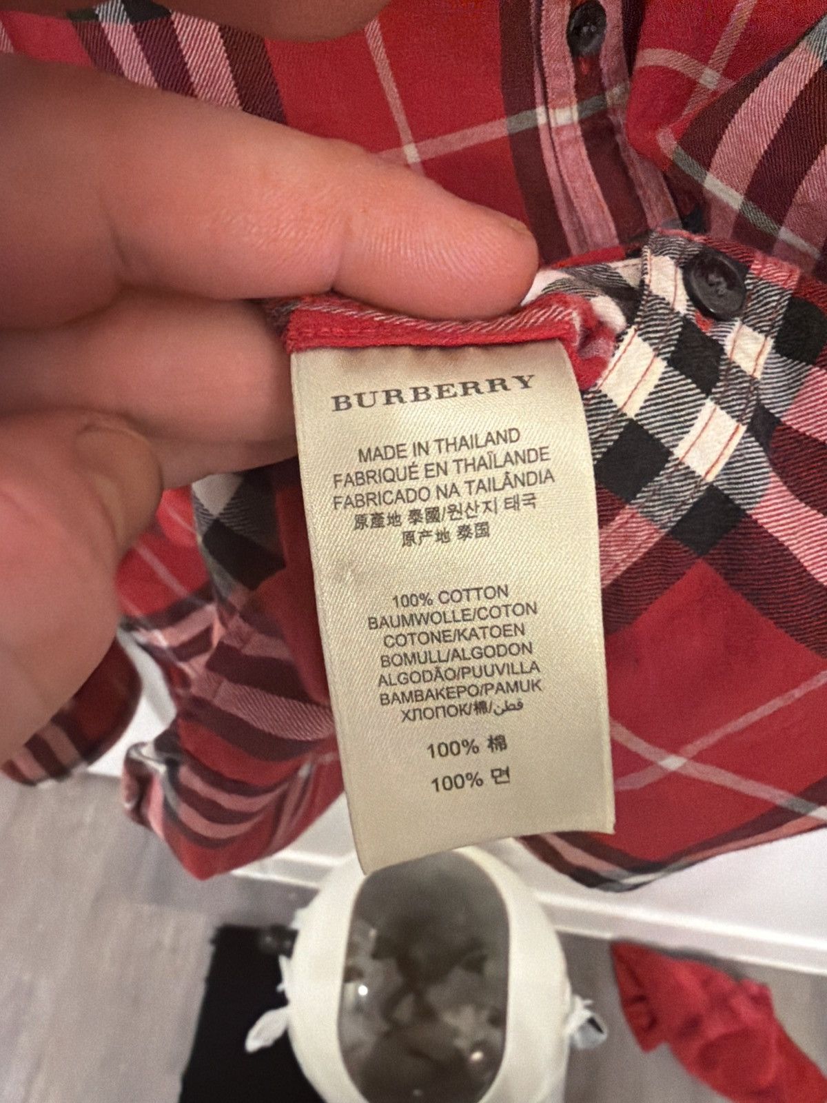 Burberry Burberry London Red Nova Check Button Up Size US XL / EU 56 / 4 - 6 Thumbnail
