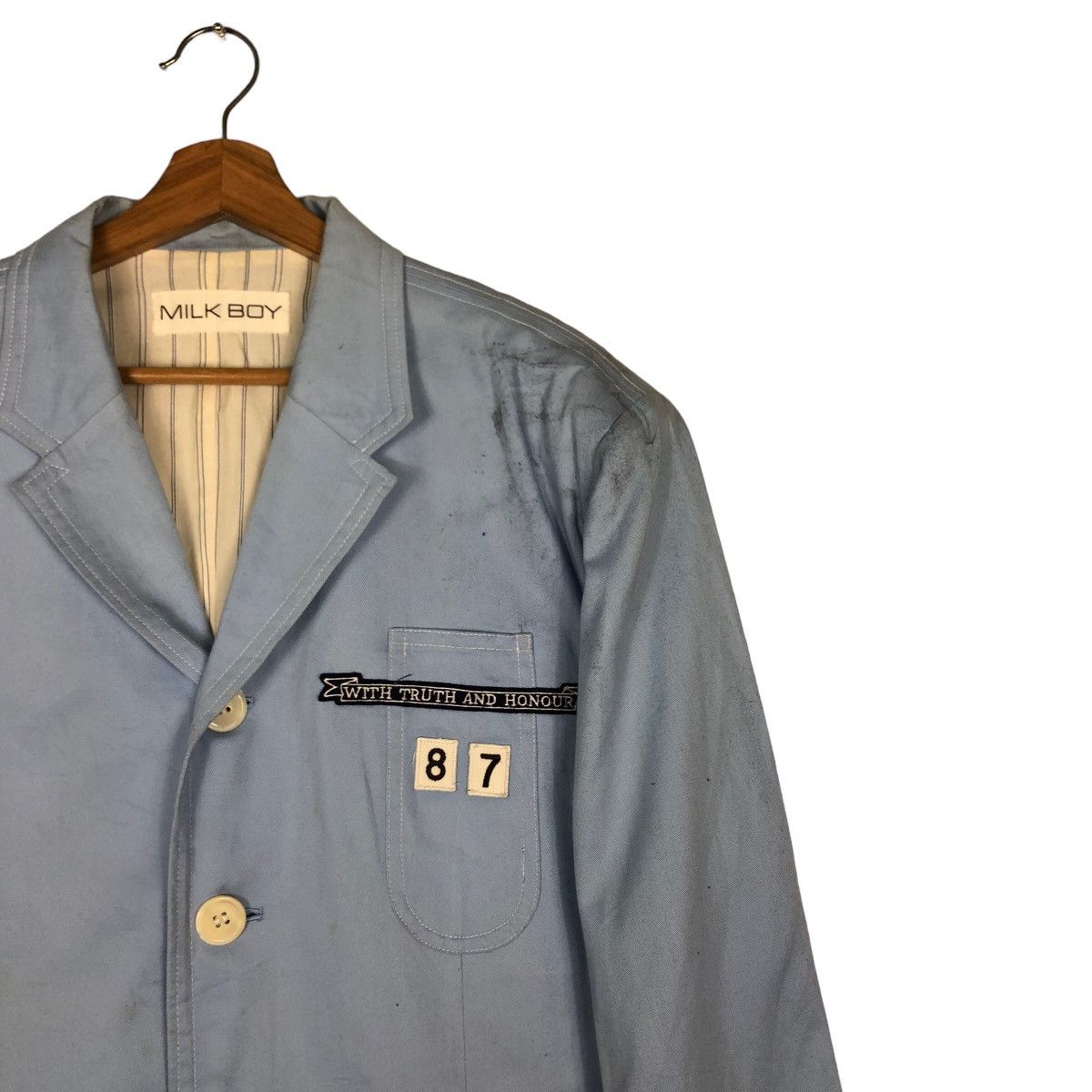 Japanese Brand 🔥Milk Boy Chore Work Jacket Big Logo Skate Style Streetwear Size US M / EU 48-50 / 2 - 6 Thumbnail