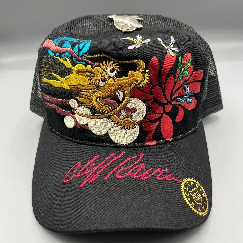 Other × Vintage Cliff Raven Hat Ed Hardy Japanese tattoo Snap back Trucker Size ONE SIZE - 1 Thumbnail