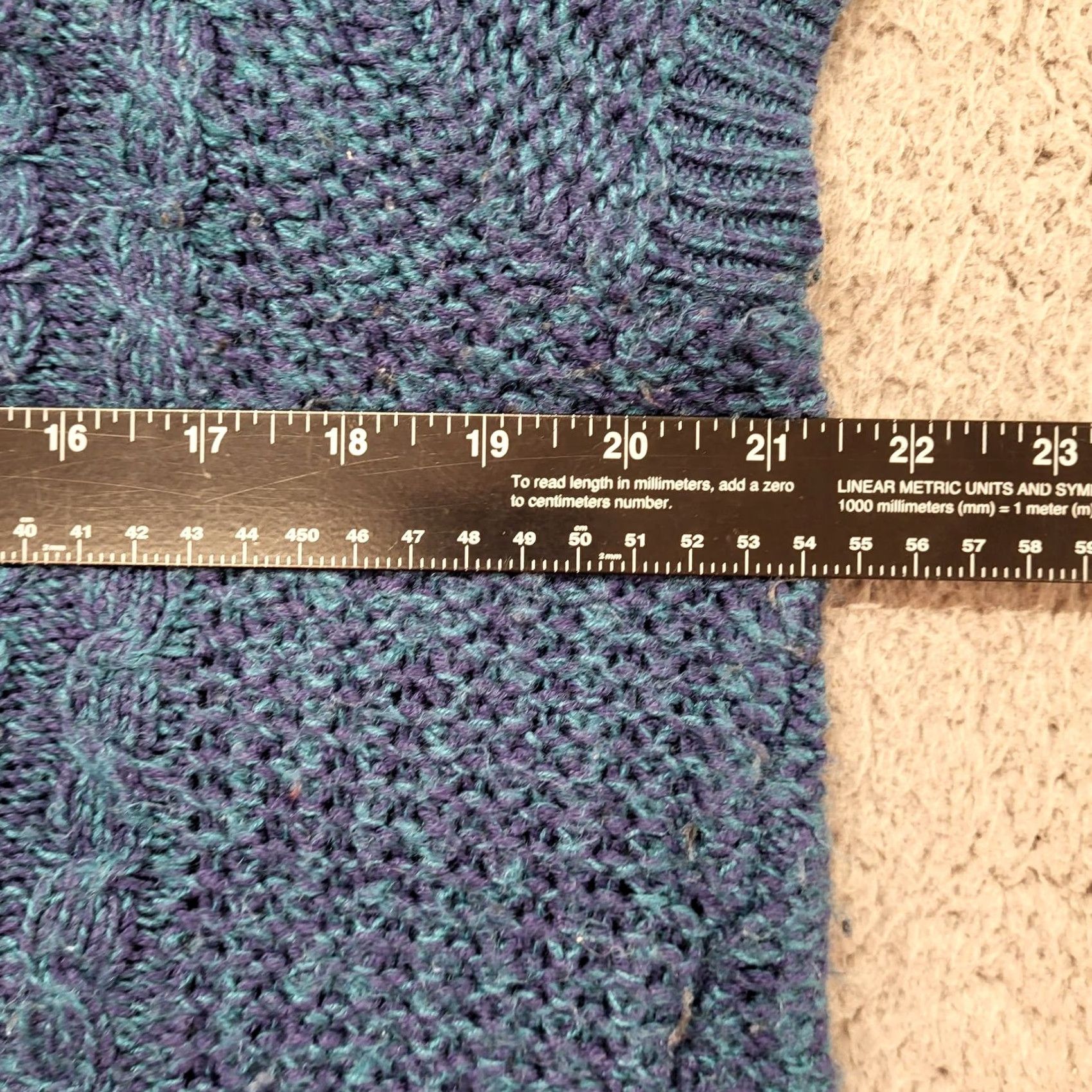 Worthington Worthington Sweater Womens 1X Blue Cowl Cap Sleeve Chunky Cable Knit Top Vest Knit Style Tunic Size XL / US 12-14 / IT 48-50 - 6 Thumbnail