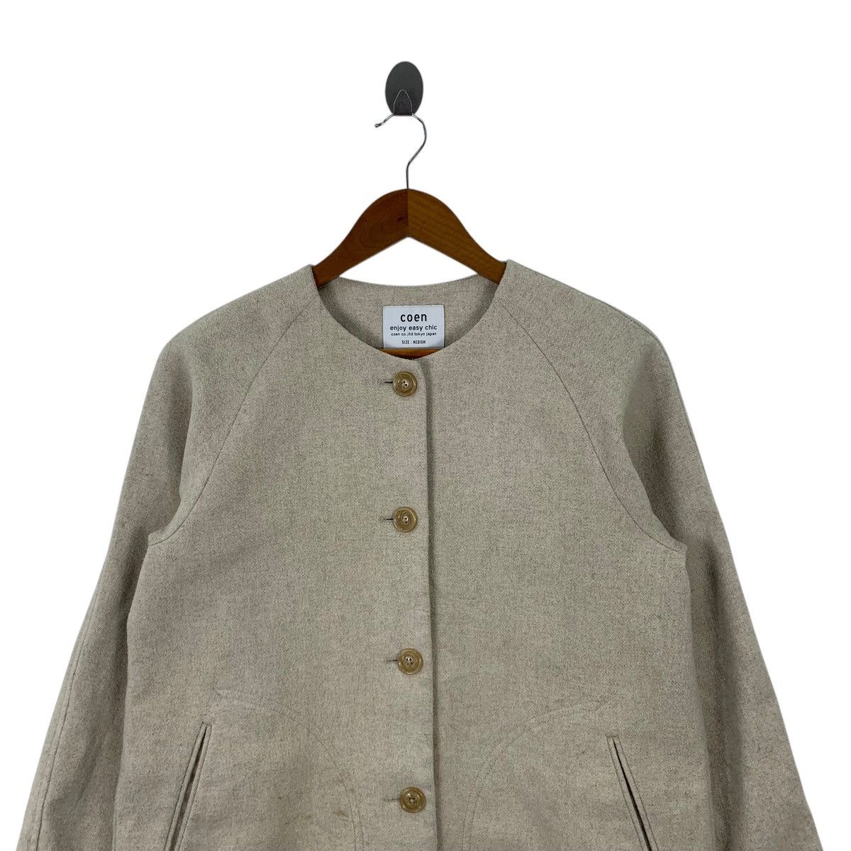 Japanese Brand COEN Ltd Japan Japanese Brand Casualwear Wool Coat Jacket Size M / US 6-8 / IT 42-44 - 4 Thumbnail
