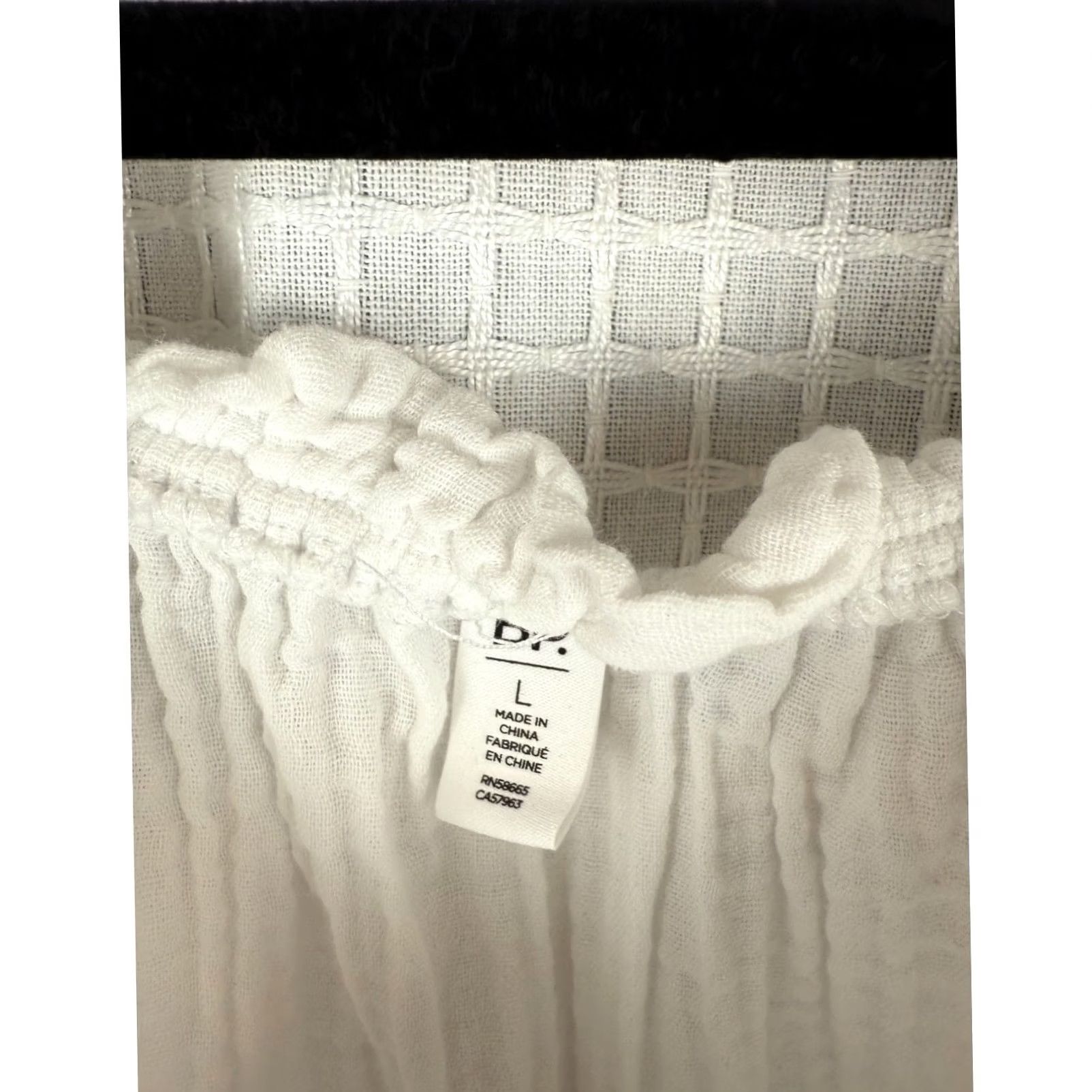 Vintage BP White Ruffle Waist Tie Romper - Large - 100% Cotton - One-Piece - Women Size 36" / US 14 / IT 50 - 3 Thumbnail