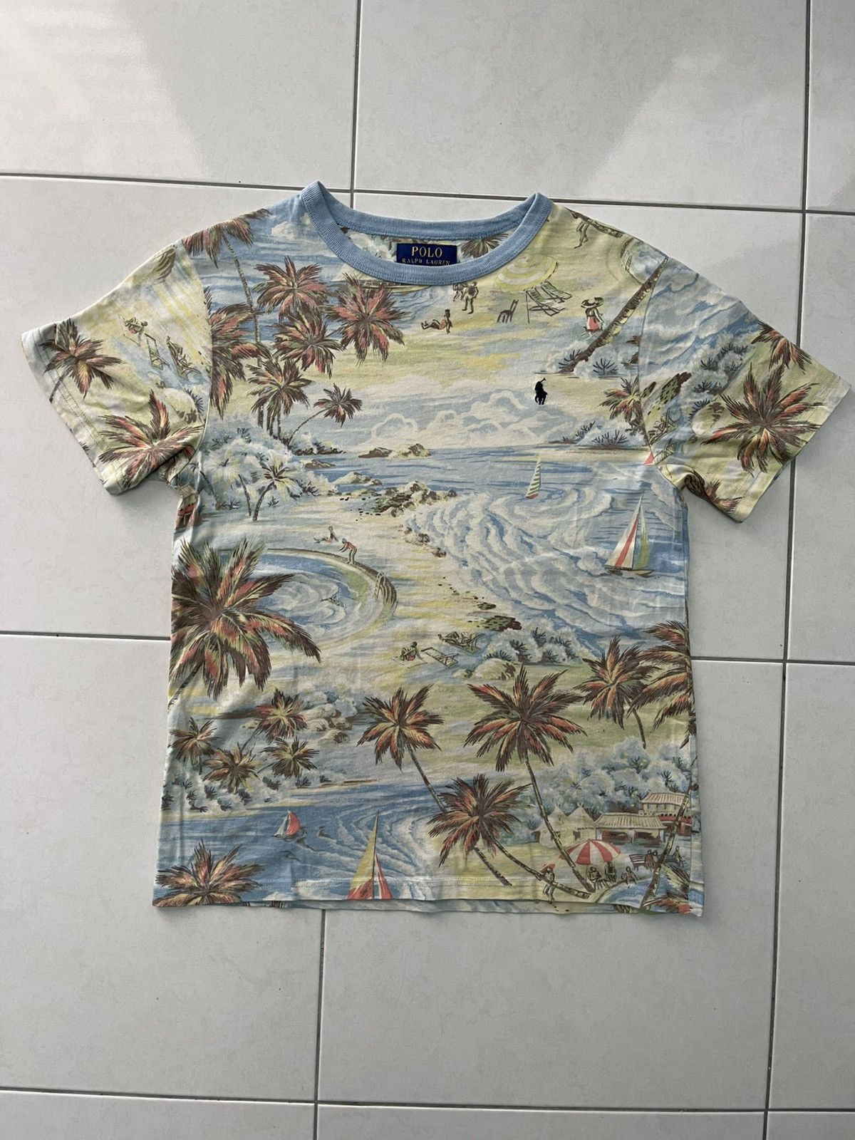Polo Ralph Lauren POLO RALPH LAUREN TROPICAL PRINT COTTON TEE VERY RARE Size US L / EU 52-54 / 3 - 1 Thumbnail