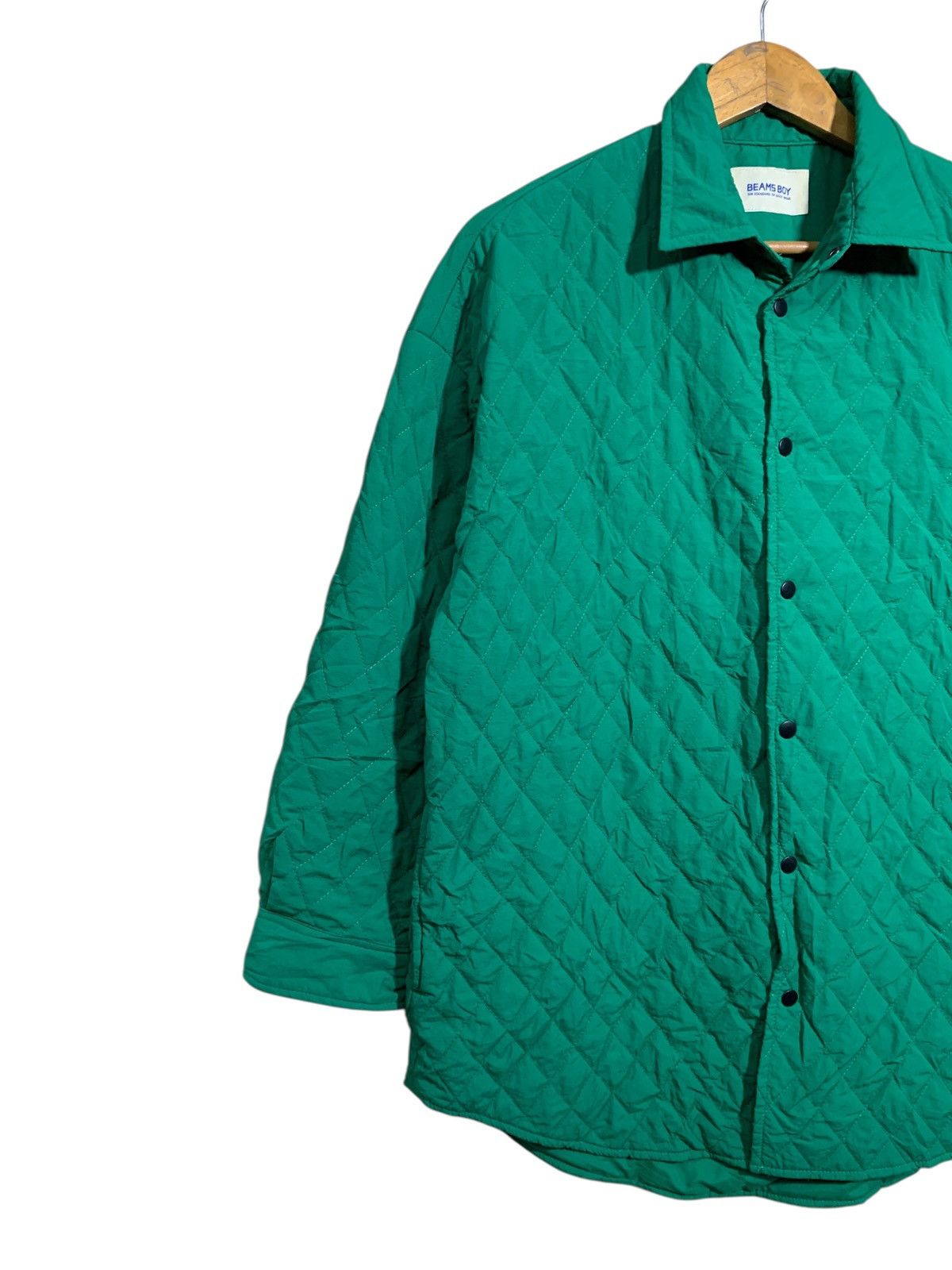 Beams Japan 💚BEAMS BOY GREEN QUILTED JACKETS Size US M / EU 48-50 / 2 - 2 Thumbnail
