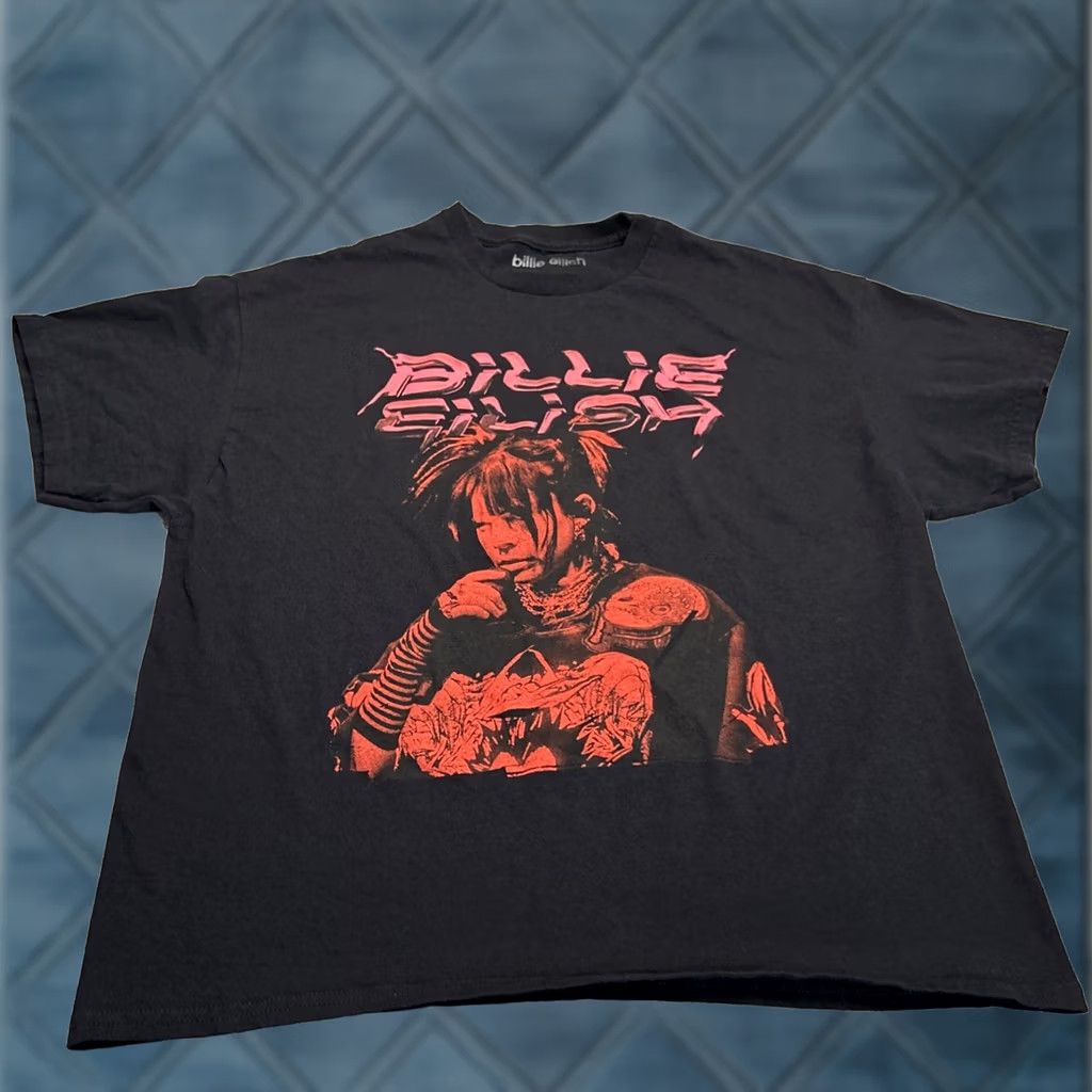 Billie Eilish Billie Eilish Spider Tarantula Face Concert T shirt