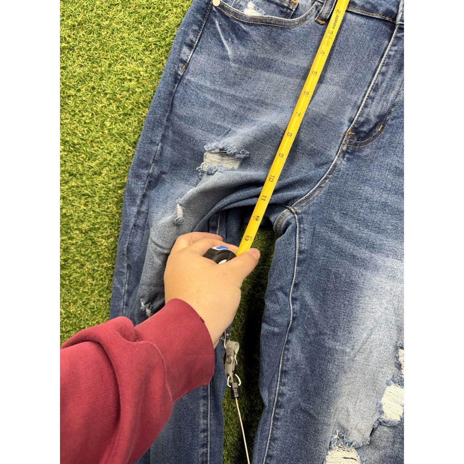 Vintage Judy Blue Jeans Slim 14W High Rise Distressed Denim 5-Pocket Womens Jeans Blue NWT JB84183 Size 36" / US 14 / IT 50 - 7 Thumbnail