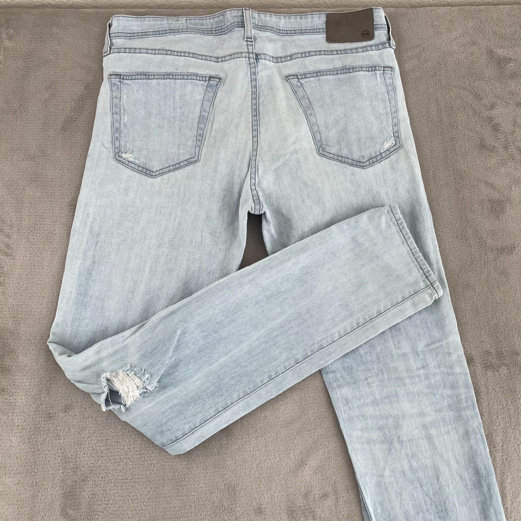 Vintage ADriano Goldschmied The Stockton Jeans Men 36 Blue Distressed Slim 5-Pocket Denim Jeans Pants 34x33 Mens Size US 34 / EU 50 - 5 Thumbnail