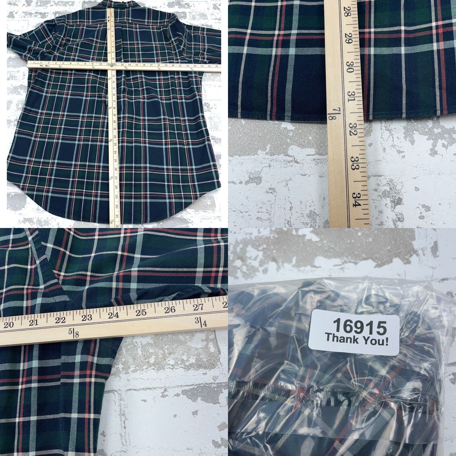 Ralph Lauren Ralph Lauren Shirt Men XL Blue Green Plaid OCBD Button-Up Oxford Cloth OCBD A15 Size US XL / EU 56 / 4 - 8 Thumbnail