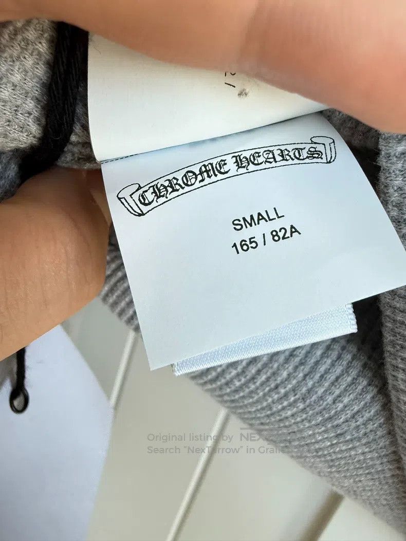Chrome Hearts Chrome Hearts Size S Grey Waffle Embroidered Long Sleeve Size S / US 4 / IT 40 - 6 Thumbnail