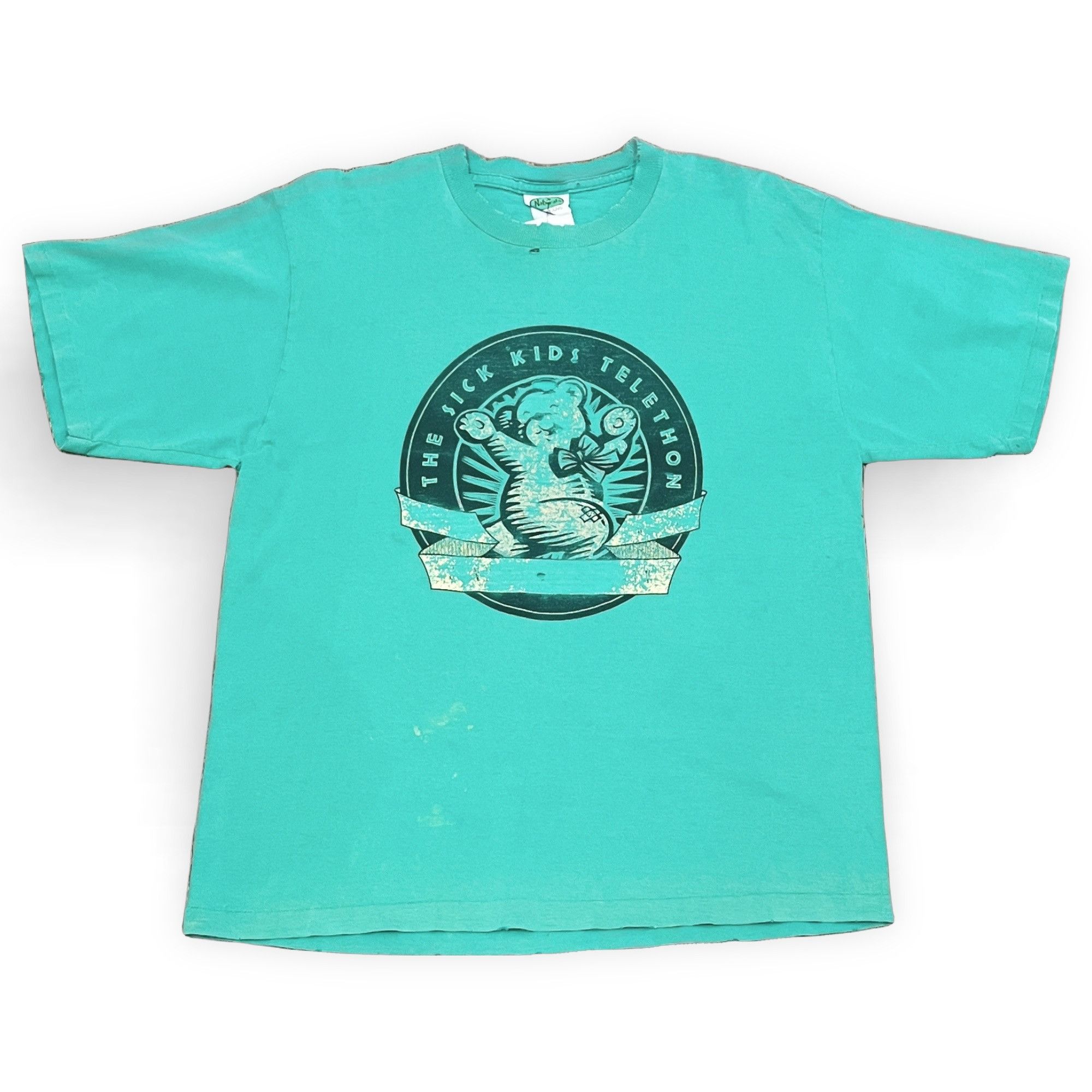 Other L | Vintage Sick Kids Telethon Teddy Green T Size US L / EU 52-54 / 3 - 1 Thumbnail