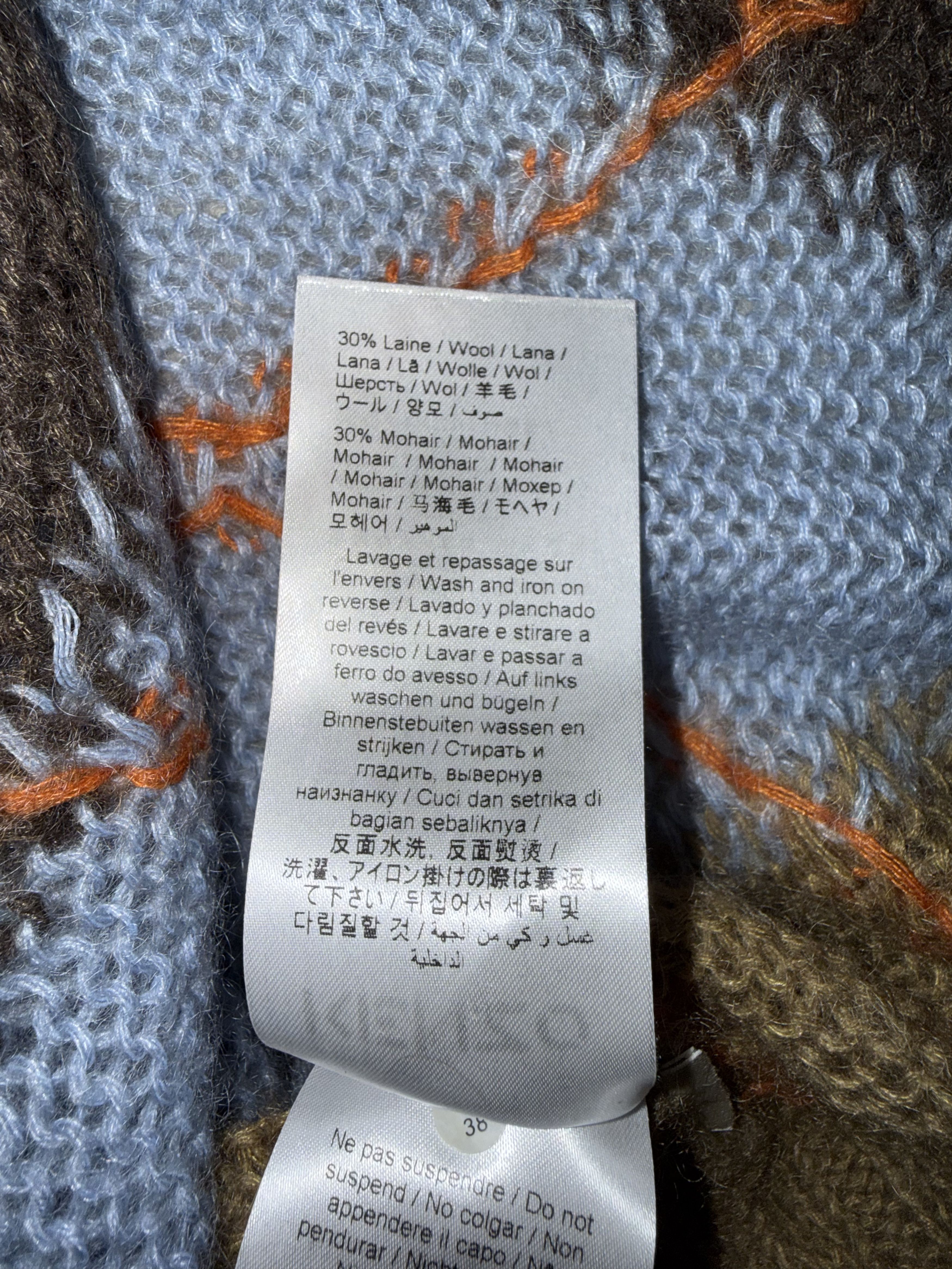 Kenzo Kenzo Argyle Mohair Cardigan Sweater - Men's S Size US S / EU 44-46 / 1 - 6 Thumbnail