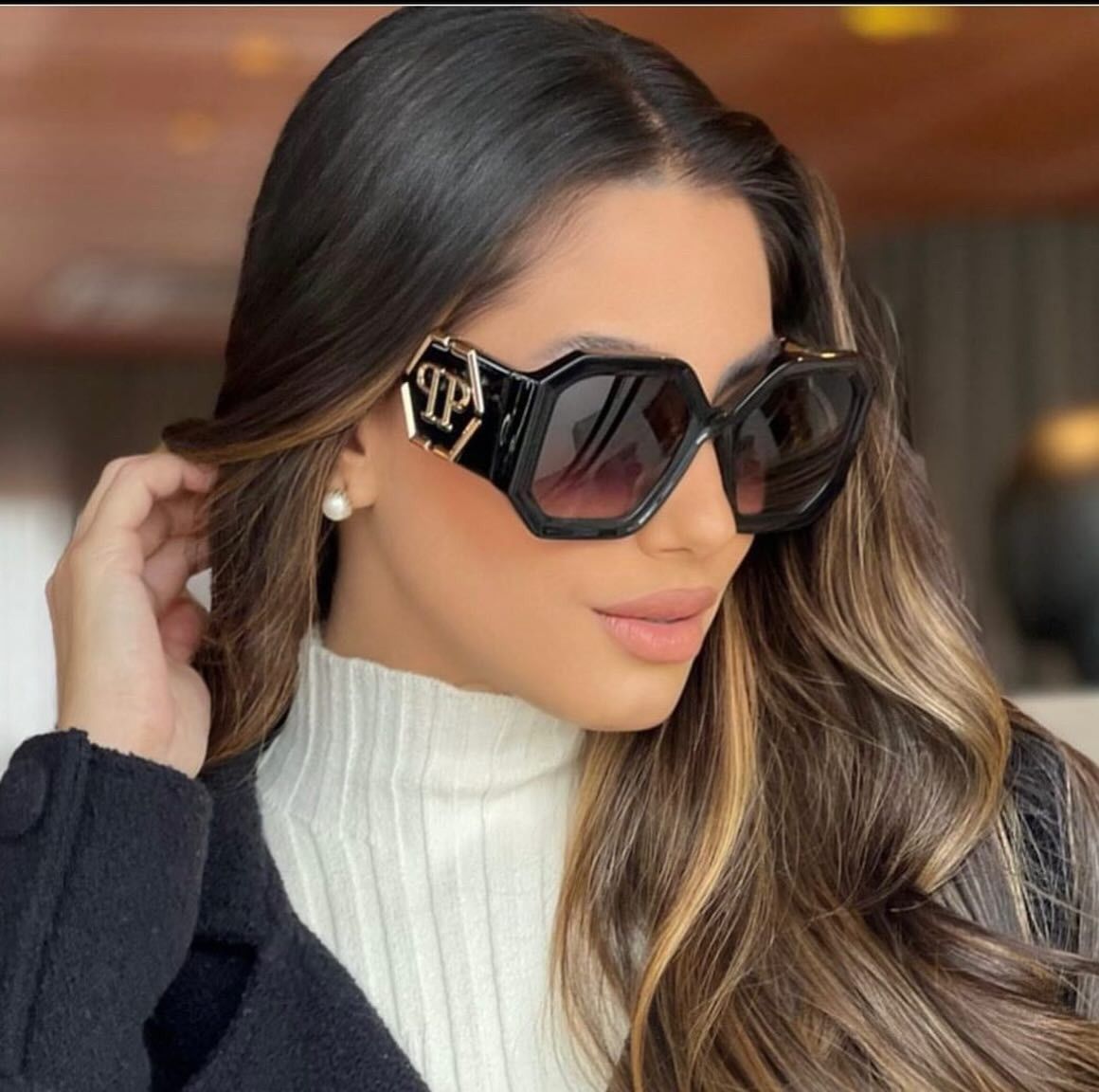 Philipp Plein Philipp Plein Women Sunglasses SPP067 0700 NEW AUTHENTIC Size ONE SIZE - 11 Thumbnail