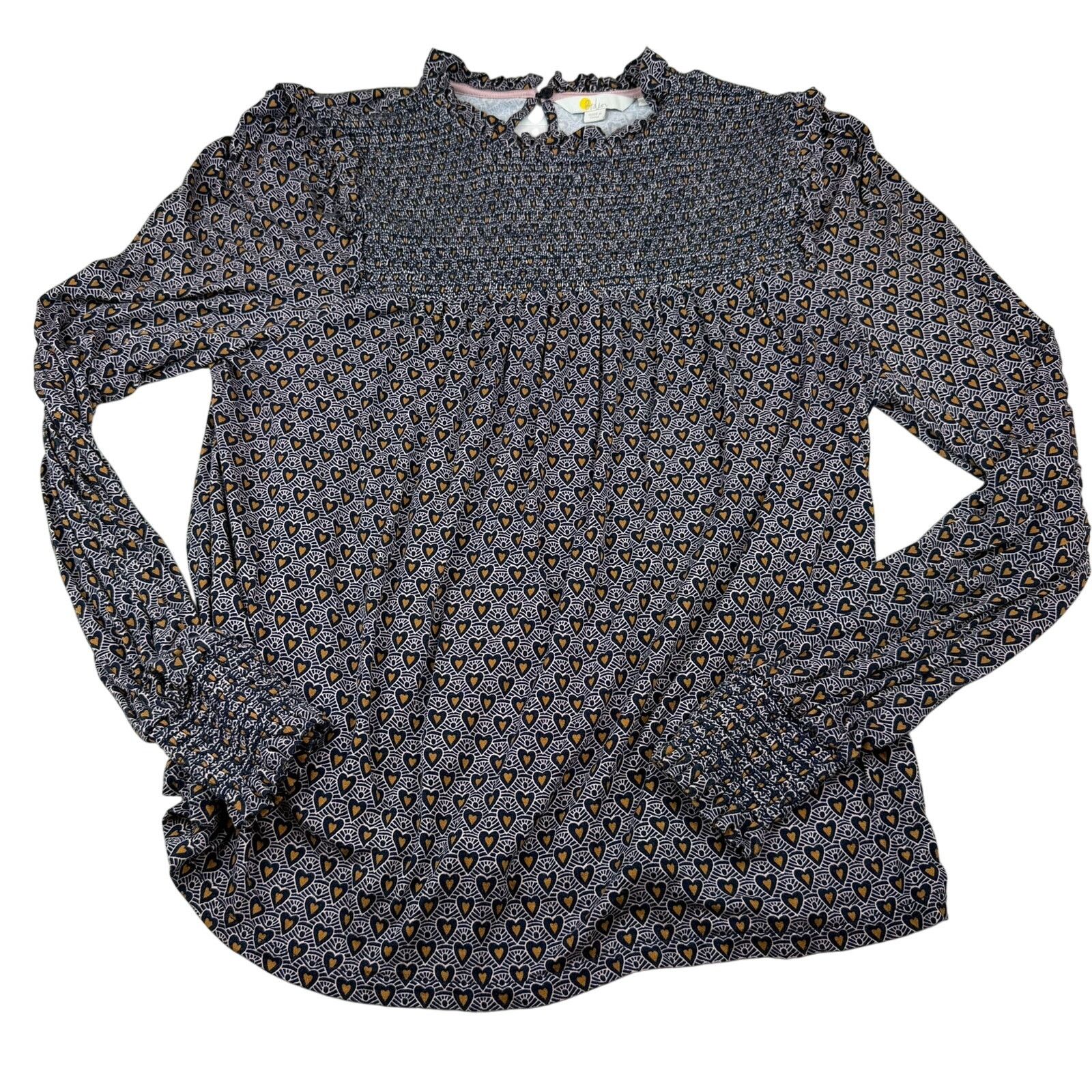 Boden Boden Smocked Heart Print Blouse US 10 UK 14 Size L / US 10 / IT 46 - 1 Thumbnail