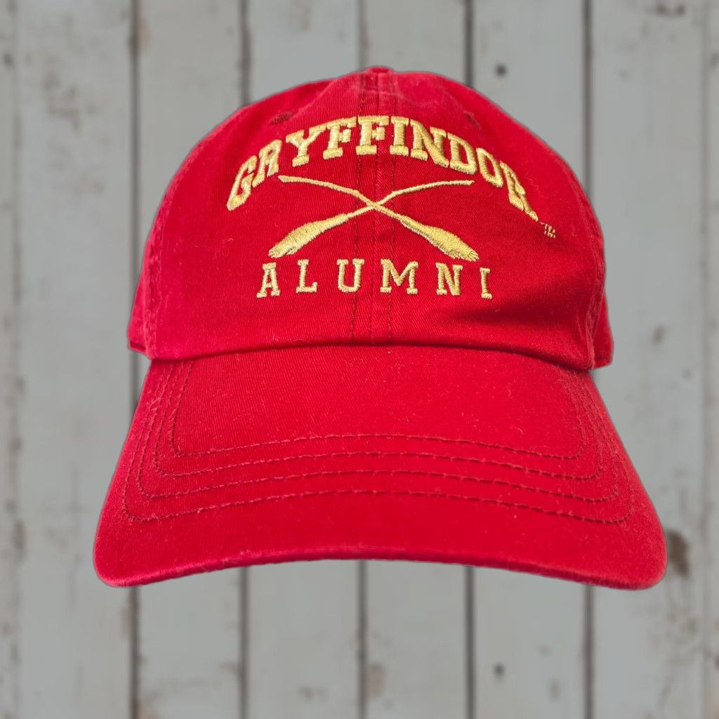 Vintage Harry Potter Gryffindor Alumni Hogwarts Strapback Dad Hat Red NEW Baseball Cap Unisex Adults Adjustable Size Cotton Hat Size ONE SIZE - 1 Thumbnail