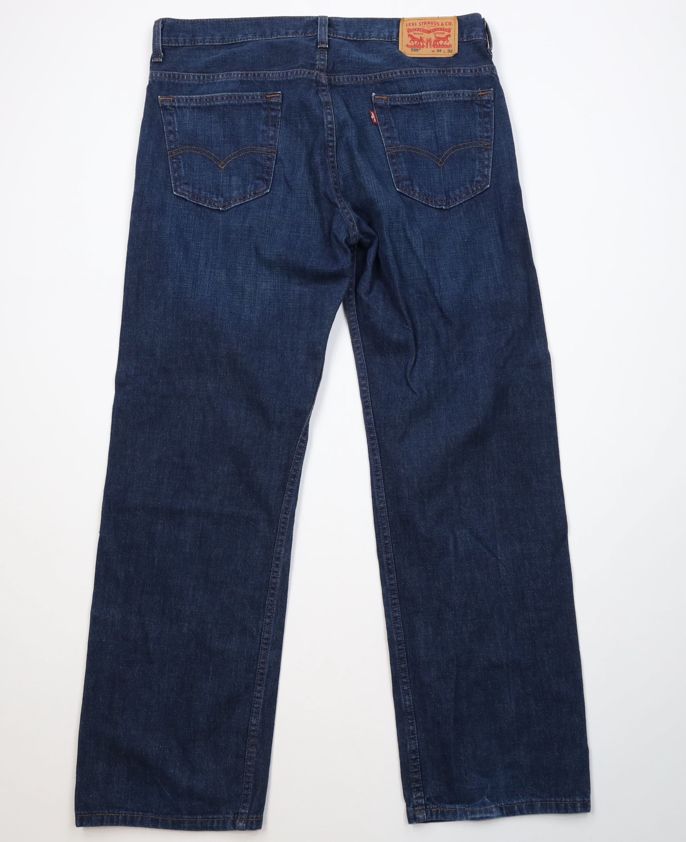 Levi's Vintage Y2K Levis 569 Loose Fit Straight Wide Leg Jeans Blue Size US 34 / EU 50 - 9 Thumbnail