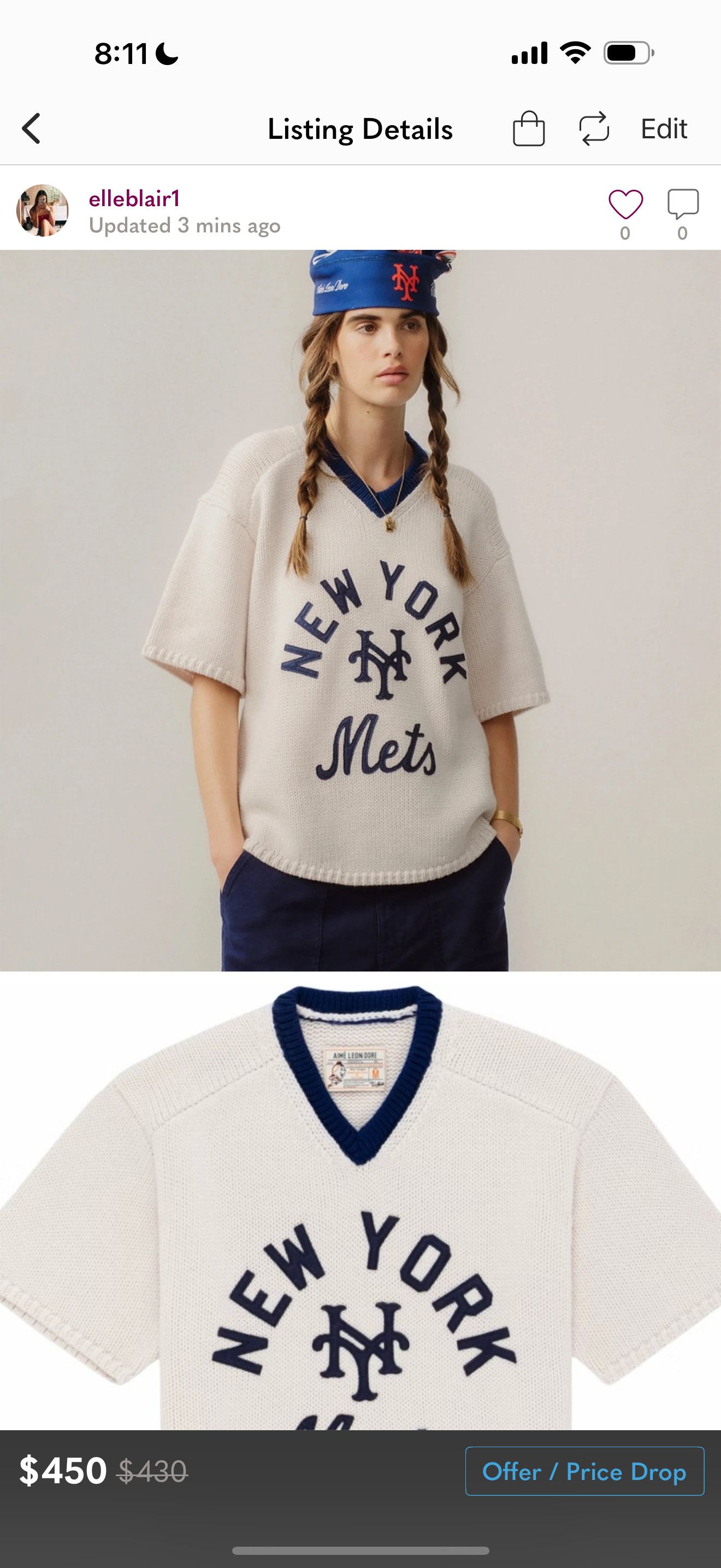 Aime Leon Dore ALD The Genesis Mesh Baseball Jersey