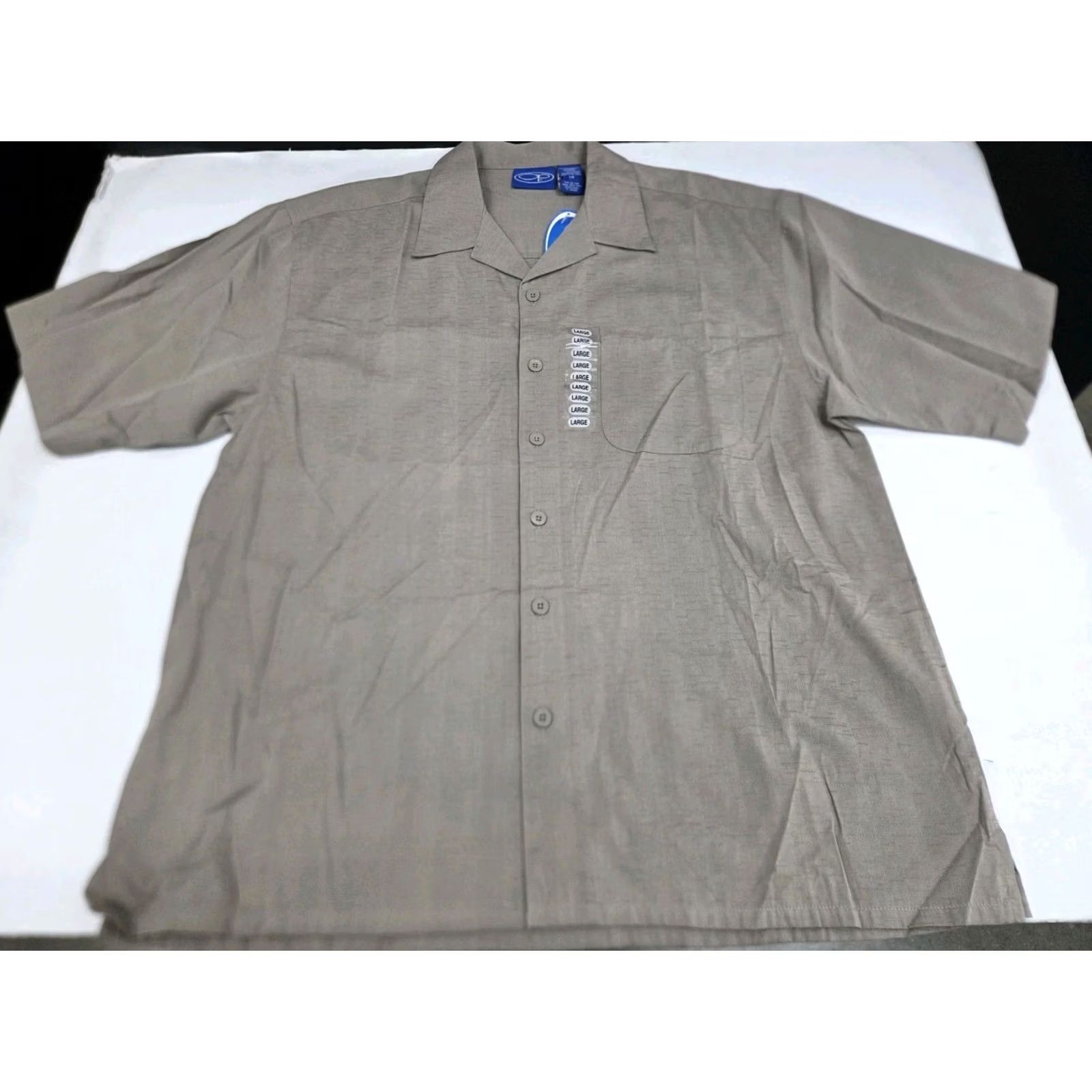 Ocean Pacific NWT Ocean Pacific Mens Beige Short Sleeve Button-Up Shirt Size Large Size US L / EU 52-54 / 3 - 2 Thumbnail