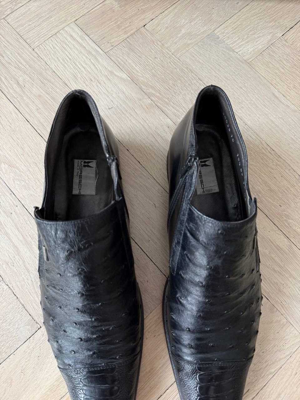 Moreschi Black Moreschi ostrich leather zip shoes. Size US 10.5 / EU 43-44 - 6 Thumbnail
