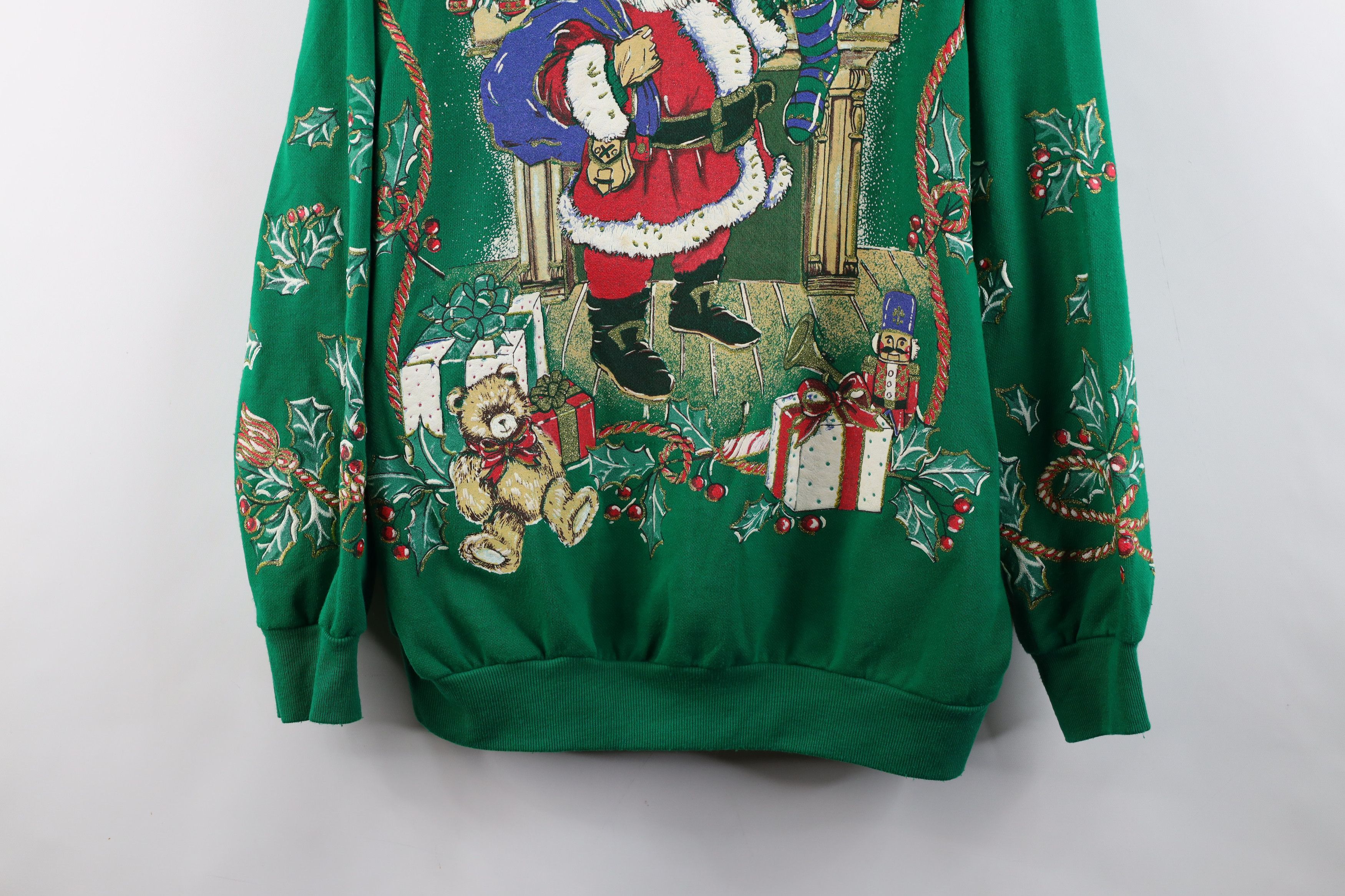 Vintage Vintage 90s Streetwear Claus All Over Print Sweatshirt USA Size L / US 10 / IT 46 - 3 Thumbnail