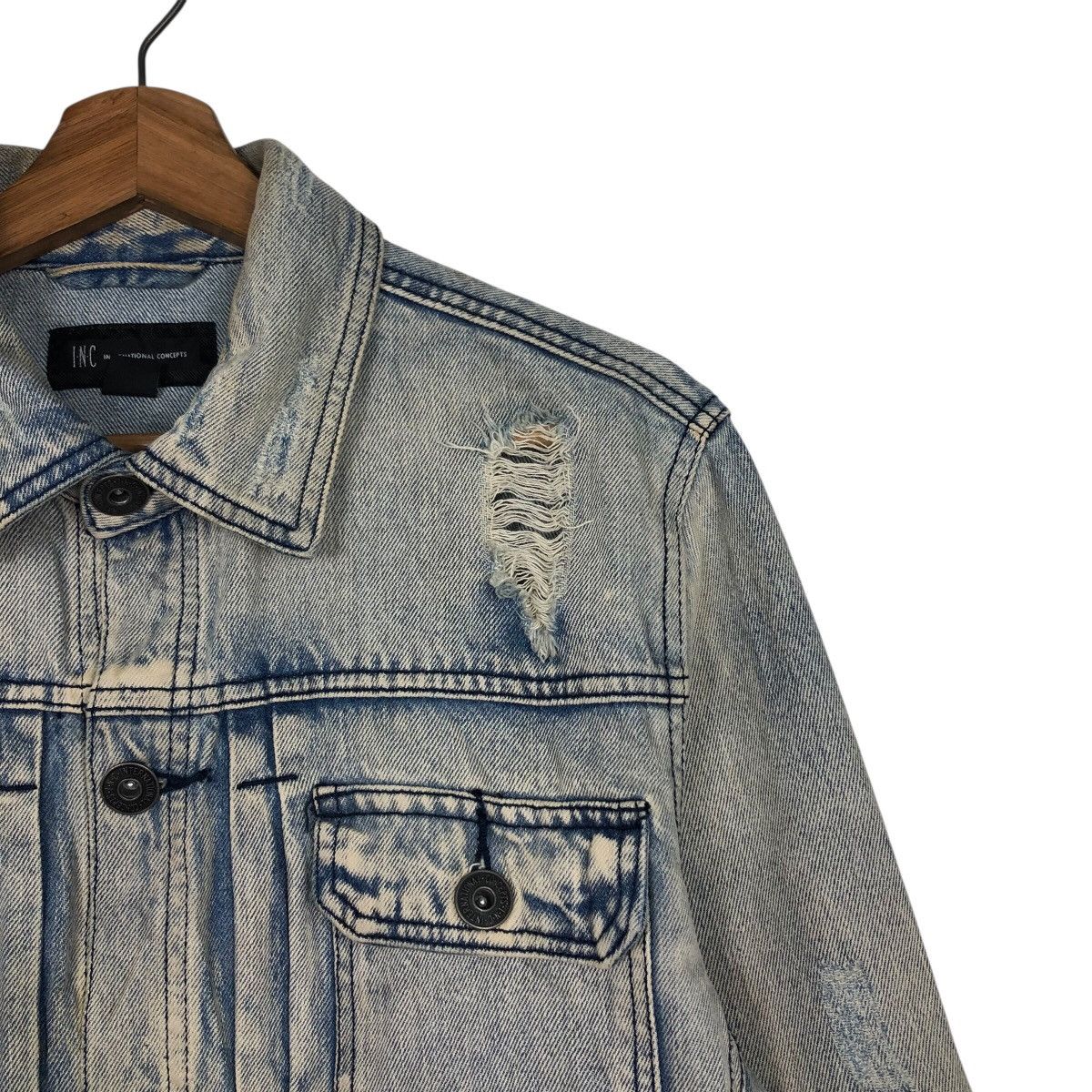 Japanese Brand 📌Distressed Biker Denim Jacket Punk Style INC Issey Miyake Size US S / EU 44-46 / 1 - 14 Thumbnail