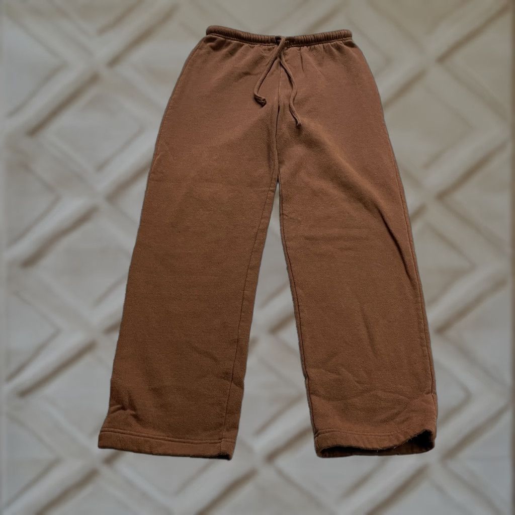 Blair Blair Sweatpants Womens Small Brown Solid Lounge 27x27 Straight Leg Soft Ladies Size 28" / US 6 / IT 42 - 1 Thumbnail