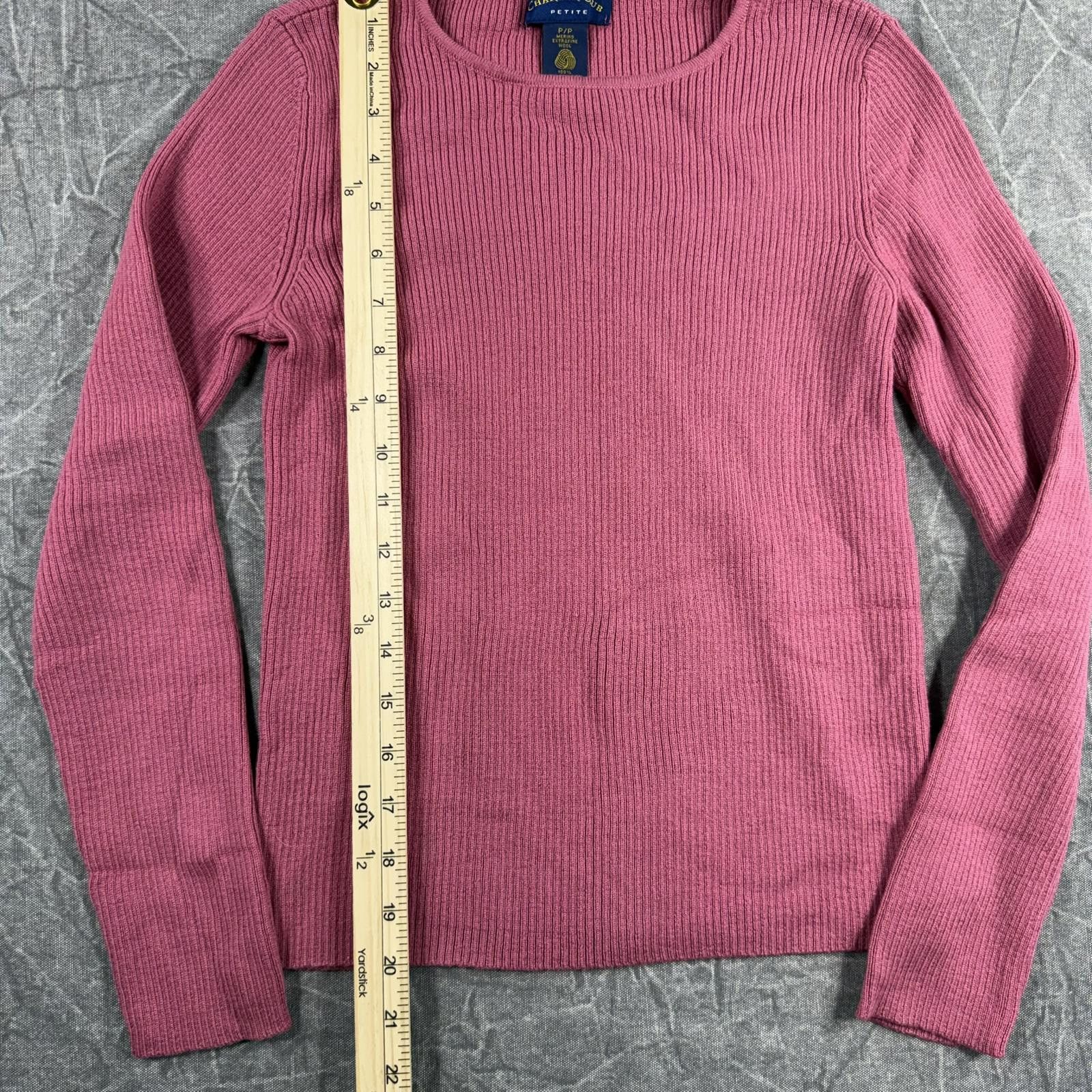 Charter Club Charter Club Shirt Women's P Pink Merino Wool Sweater Size XS / US 0-2 / IT 36-38 - 3 Thumbnail