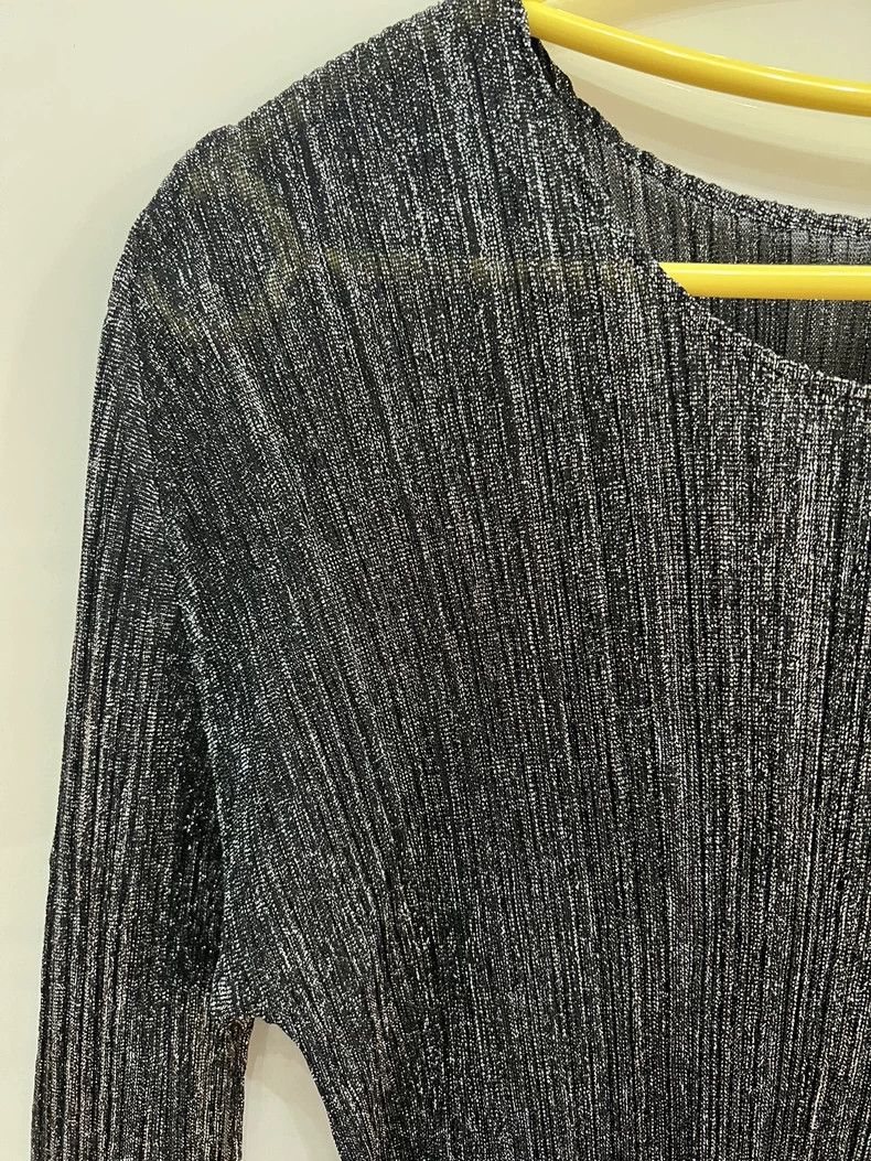 Other Issey Miyake size:3 Silver-lined rib top Size M / US 6-8 / IT 42-44 - 2 Thumbnail