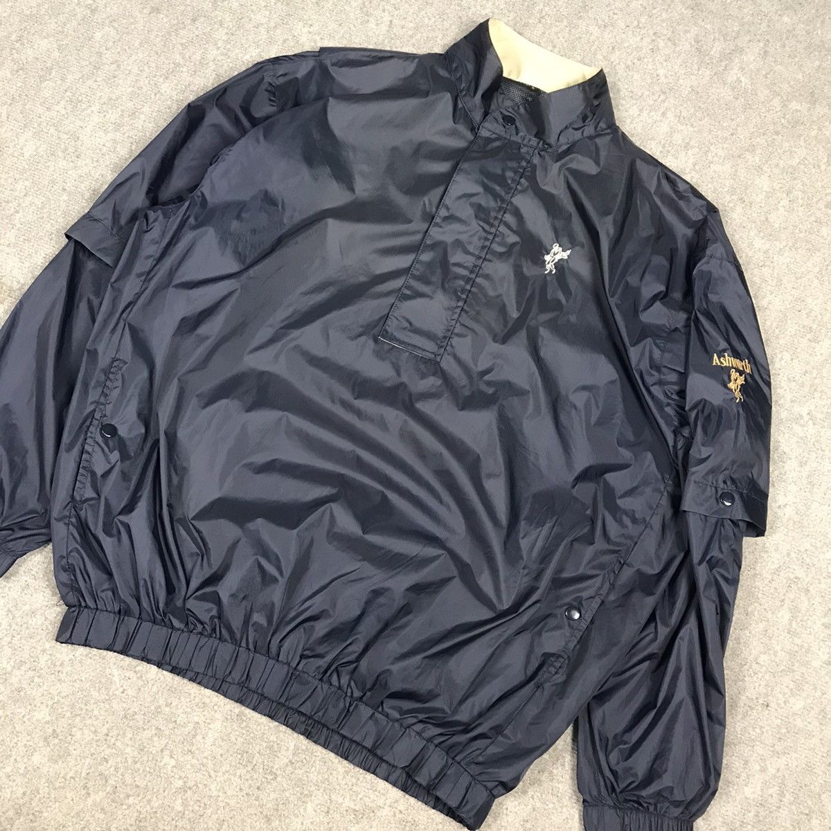 Ashworth × Japanese Brand × Vintage Ashworth light Jacket navy jacket Size US L / EU 52-54 / 3 - 3 Thumbnail