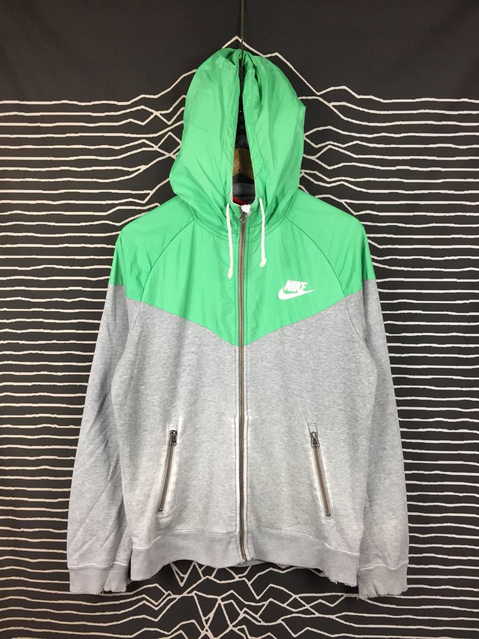 Nike Nike Windrunner Two-Tone Hybrid Full Zip Sportswear Hoodie Size US L / EU 52-54 / 3 - 2 Thumbnail