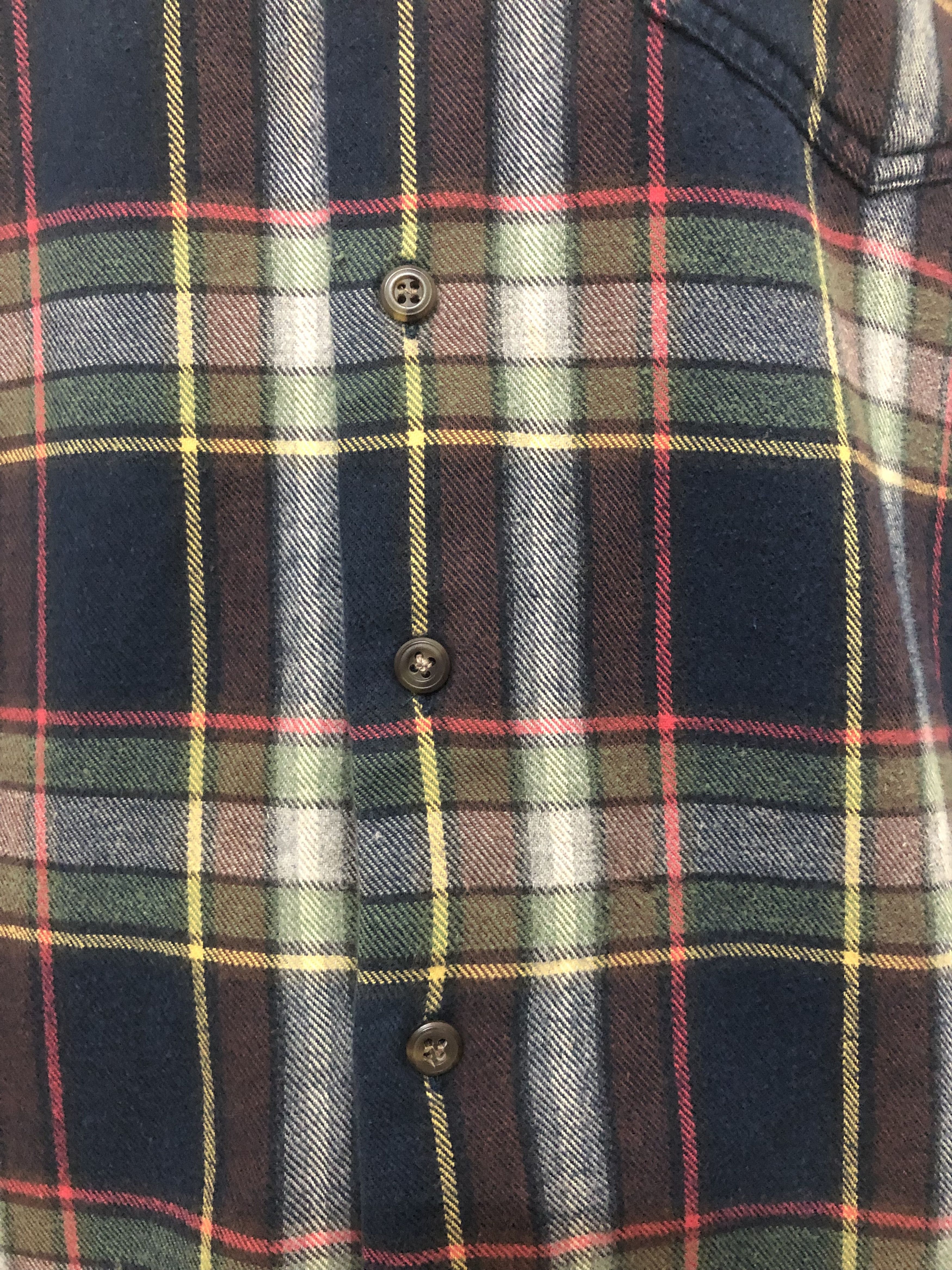 American Apparel × J.Crew × Vintage Rare 90s J.CREW Flannel Mixed Plaid Shirt Size US M / EU 48-50 / 2 - 7 Thumbnail