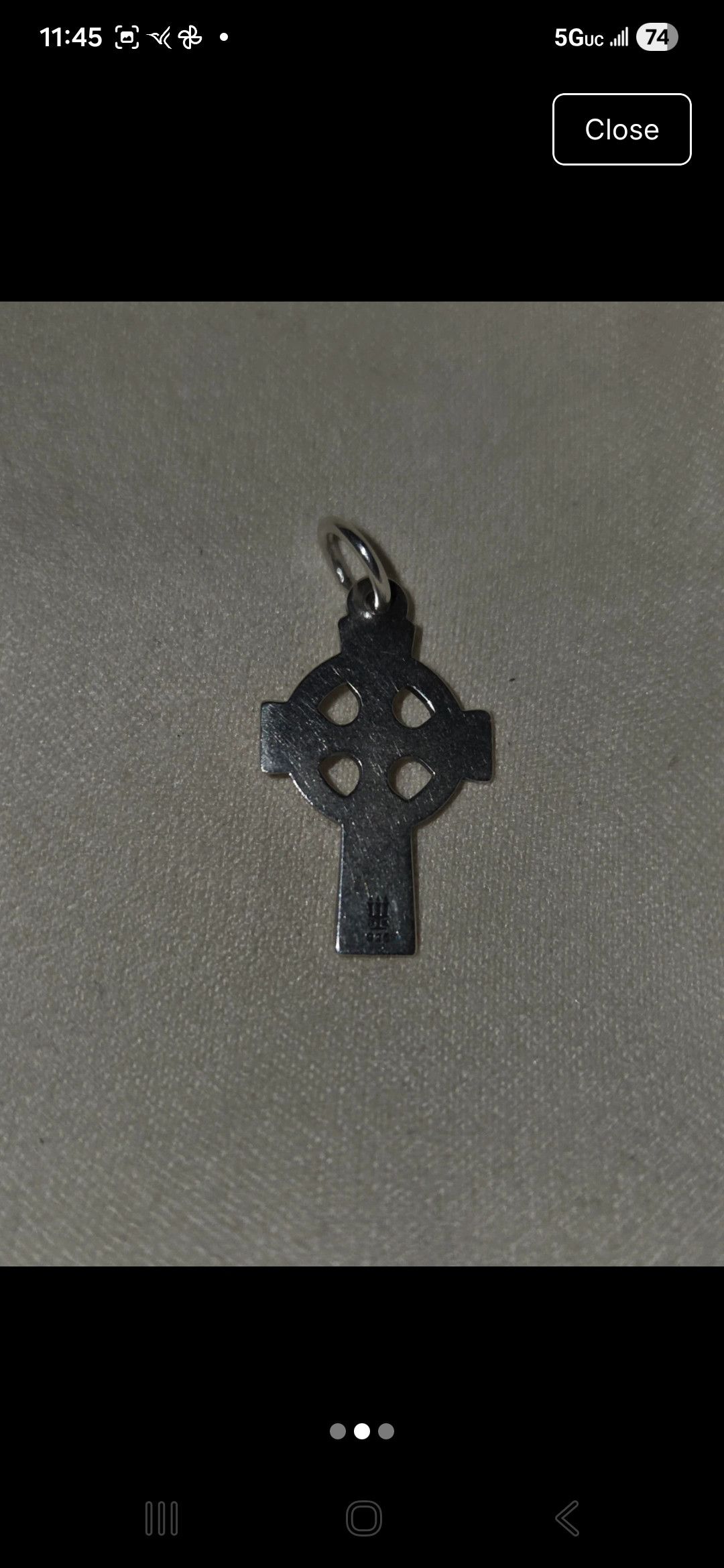 Other Retired James Avery Celtic Cross Pendant Sterling Silver Size ONE SIZE - 2 Thumbnail
