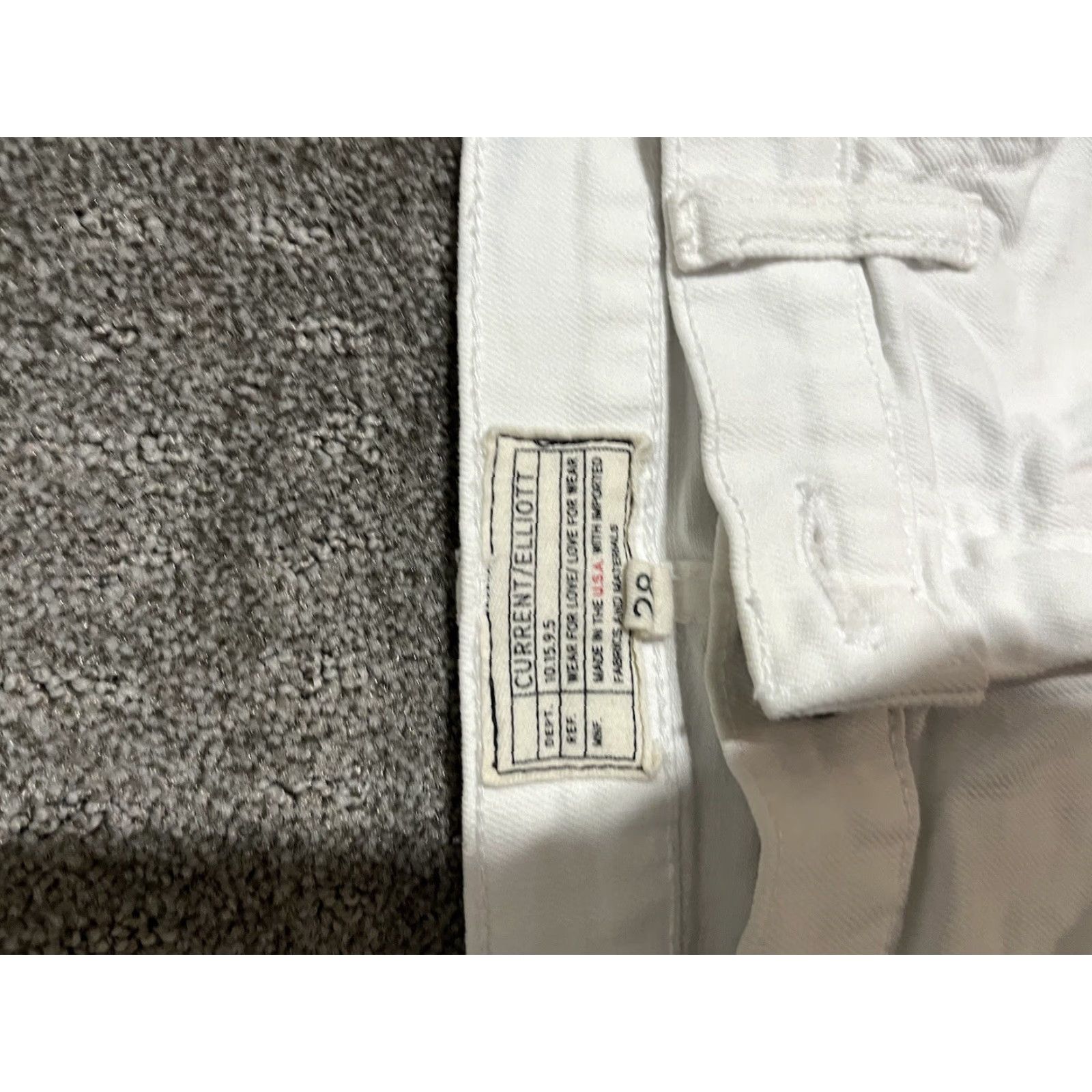 Vintage VINTAGE Current/Elliott The Cropped Flip Flop White Denim Jeans Pants Women’s 28 Summer Casual Size 28" / US 6 / IT 42 - 5 Thumbnail