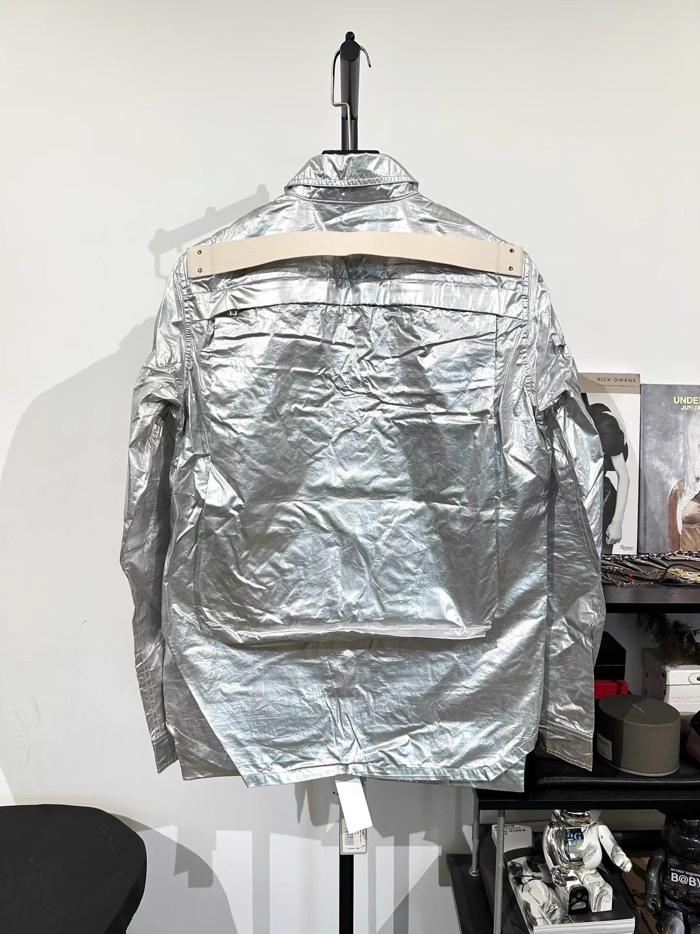 Rick Owens Rick Owens Drkshdw Metallic Silver Cargo Jacket K35 Size US S / EU 44-46 / 1 - 2 Thumbnail