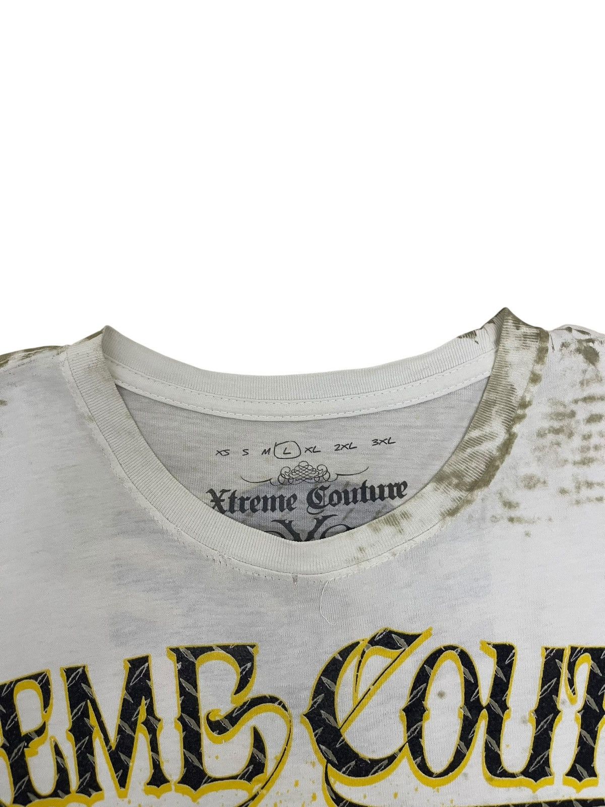 Affliction Y2K Xtreme Couture “Honor & Power” Skull Wings Grunge Tee Size US L / EU 52-54 / 3 - 6 Thumbnail