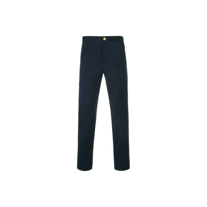Thom Browne Men's Navy Wool Relaxed Trousers 0079