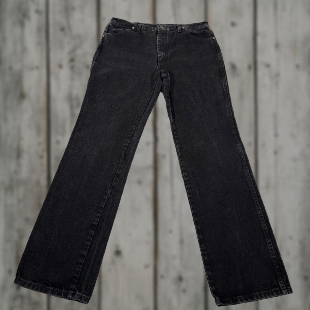 Wrangler Wrangler Jeans Mens 36x34 Black 936 Slim Fit Denim Pants Western Cowboy Cut Work Size US 36 / EU 52 - 1 Thumbnail