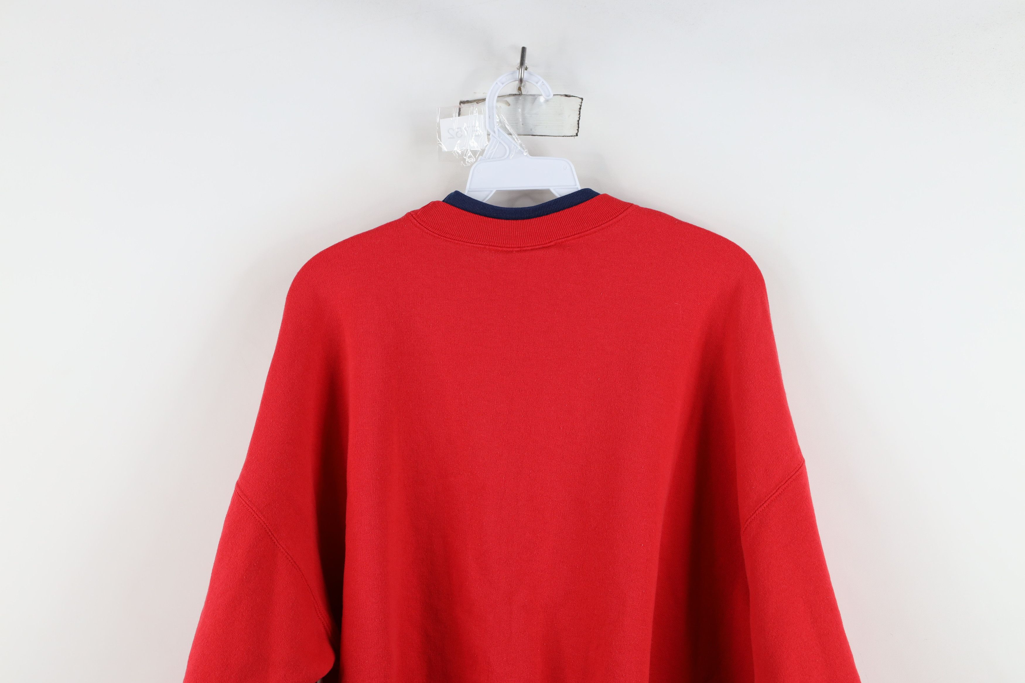 Vintage Vintage 90s Must Love Cats Cat Lady Layered Sweatshirt Red Size XL / US 12-14 / IT 48-50 - 13 Thumbnail