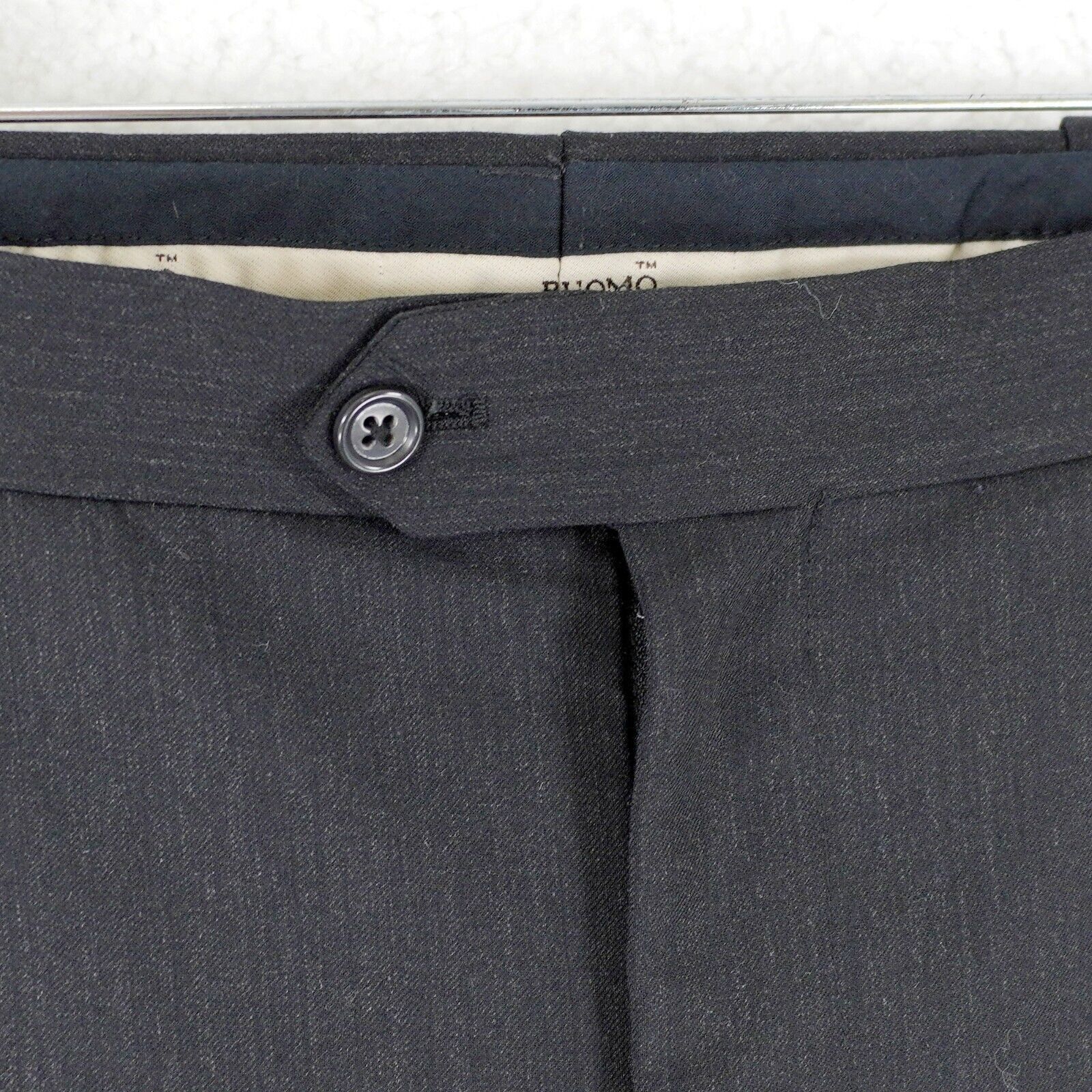 Pronto Uomo Pronto Uomo Wool Blue Pleated Cuffed Mid Rise Dress Pants 38 Size 38R - 4 Thumbnail
