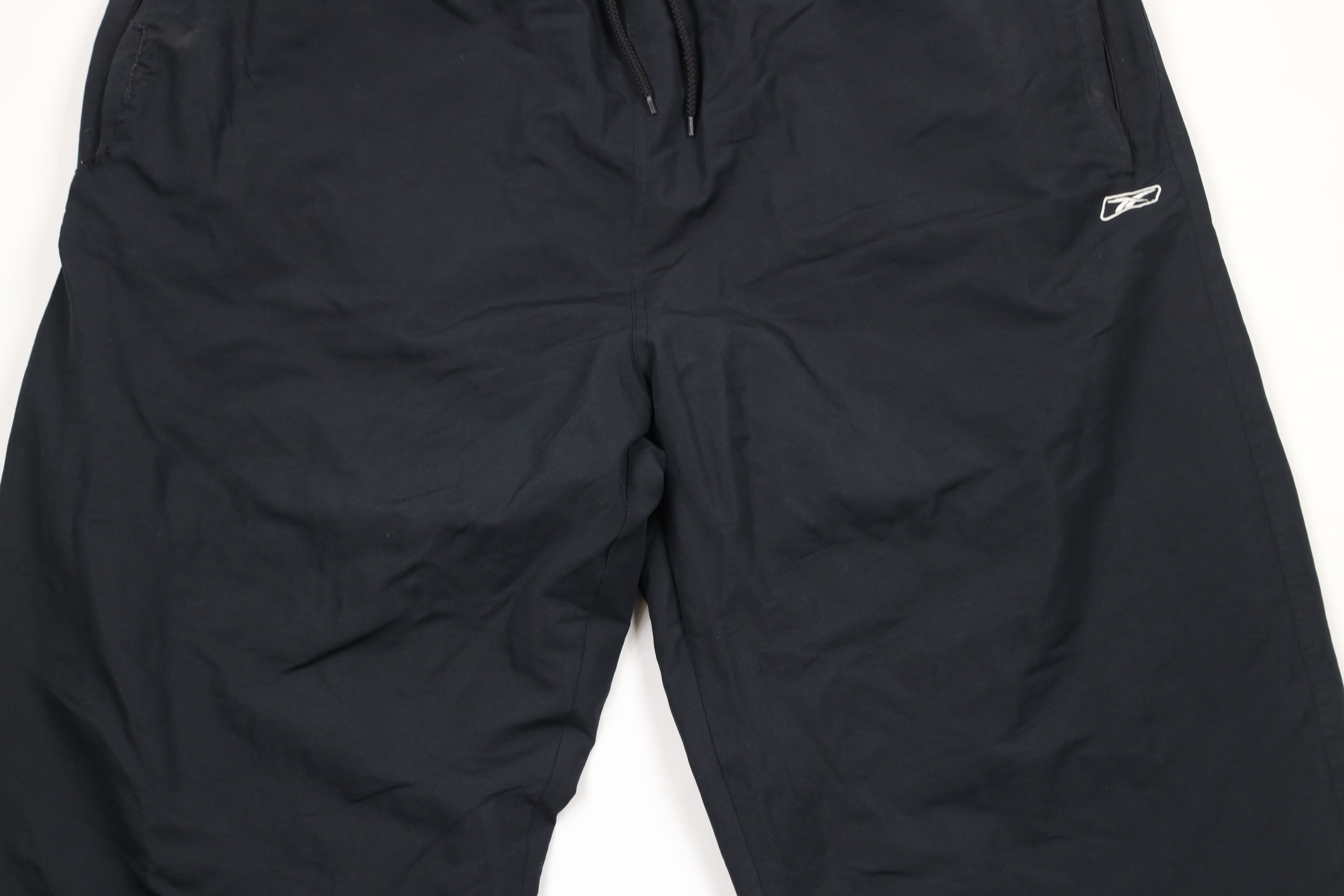 Reebok × Vintage Vintage 90s Reebok Lined Classic Logo Wide Leg Pants Black Size US 42 / EU 58 - 3 Thumbnail