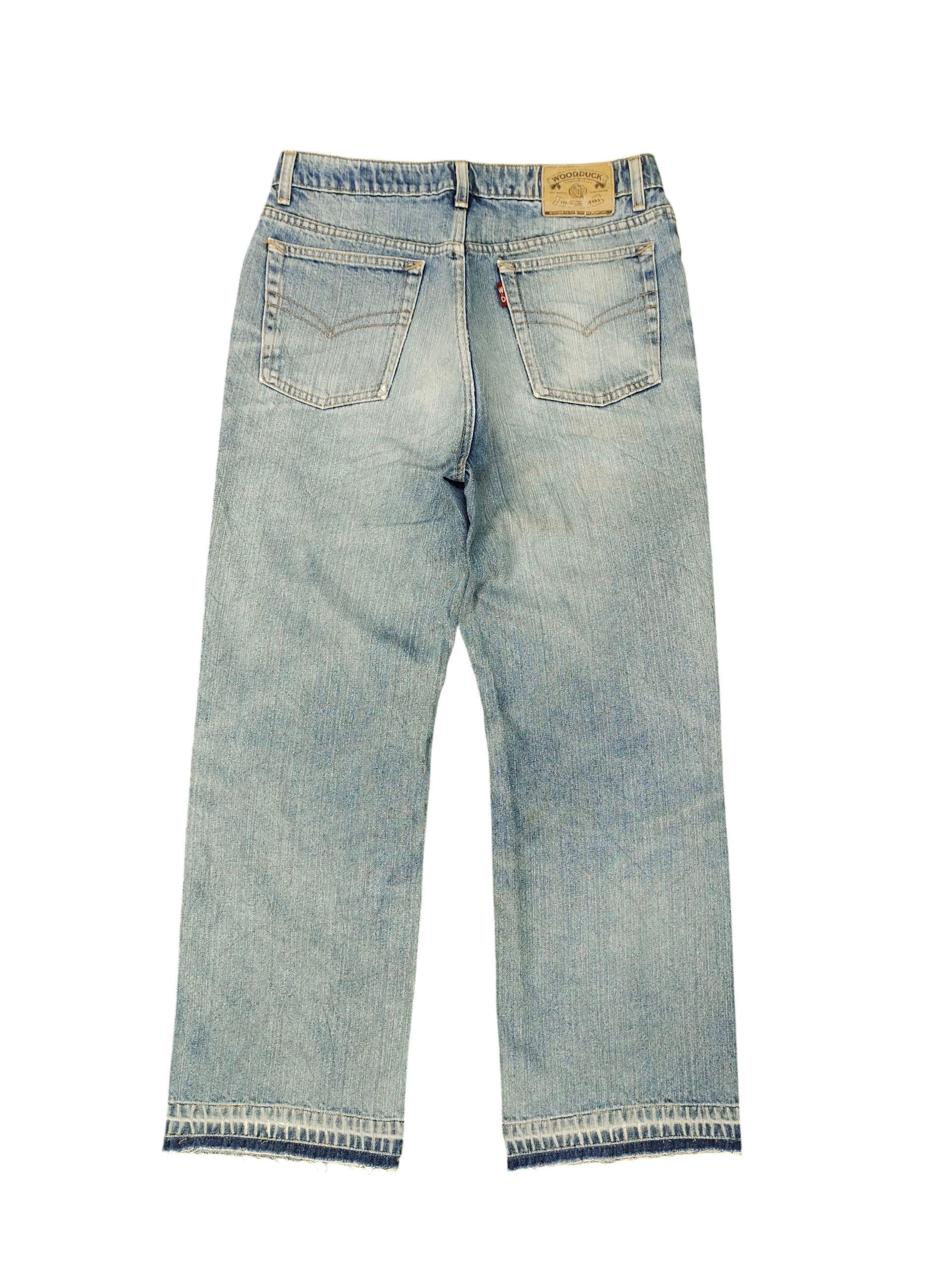 Comme des Garcons × Undercover Vintage Woodduck Japan Clawmark Distress Faded Denim Jeans Size US 32 / EU 48 - 9 Thumbnail