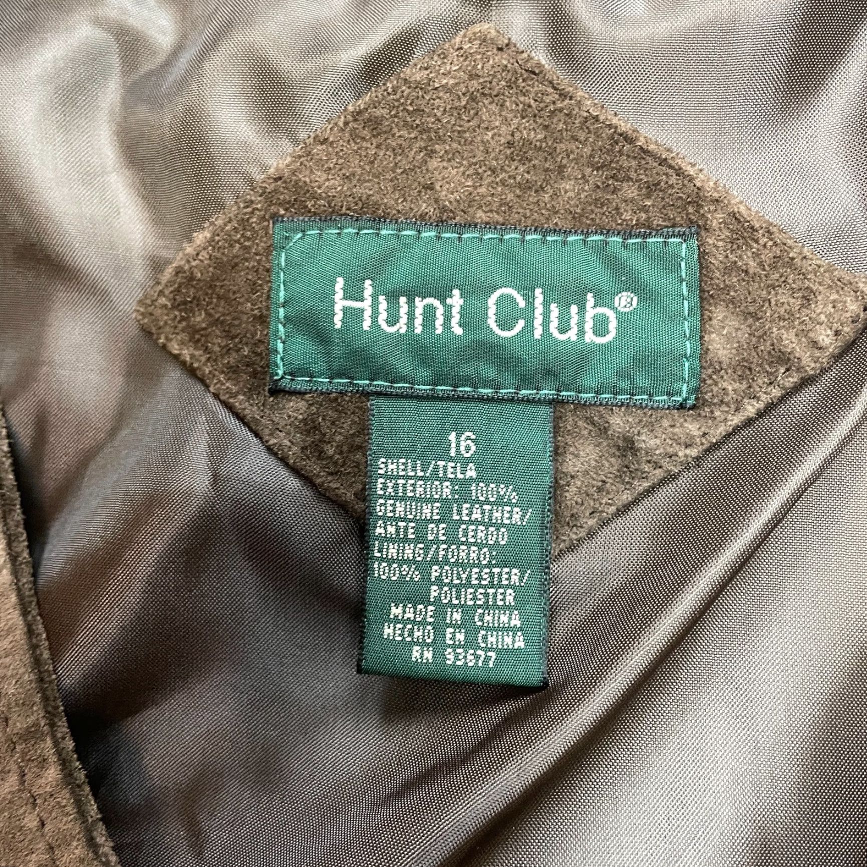 Vintage VINTAGE Hunt Club Vest Womens 16 Brown Genuine Leather Full Zip Pockets Sleeveless Top Size XXL / US 16-18 / IT 52-54 - 2 Thumbnail
