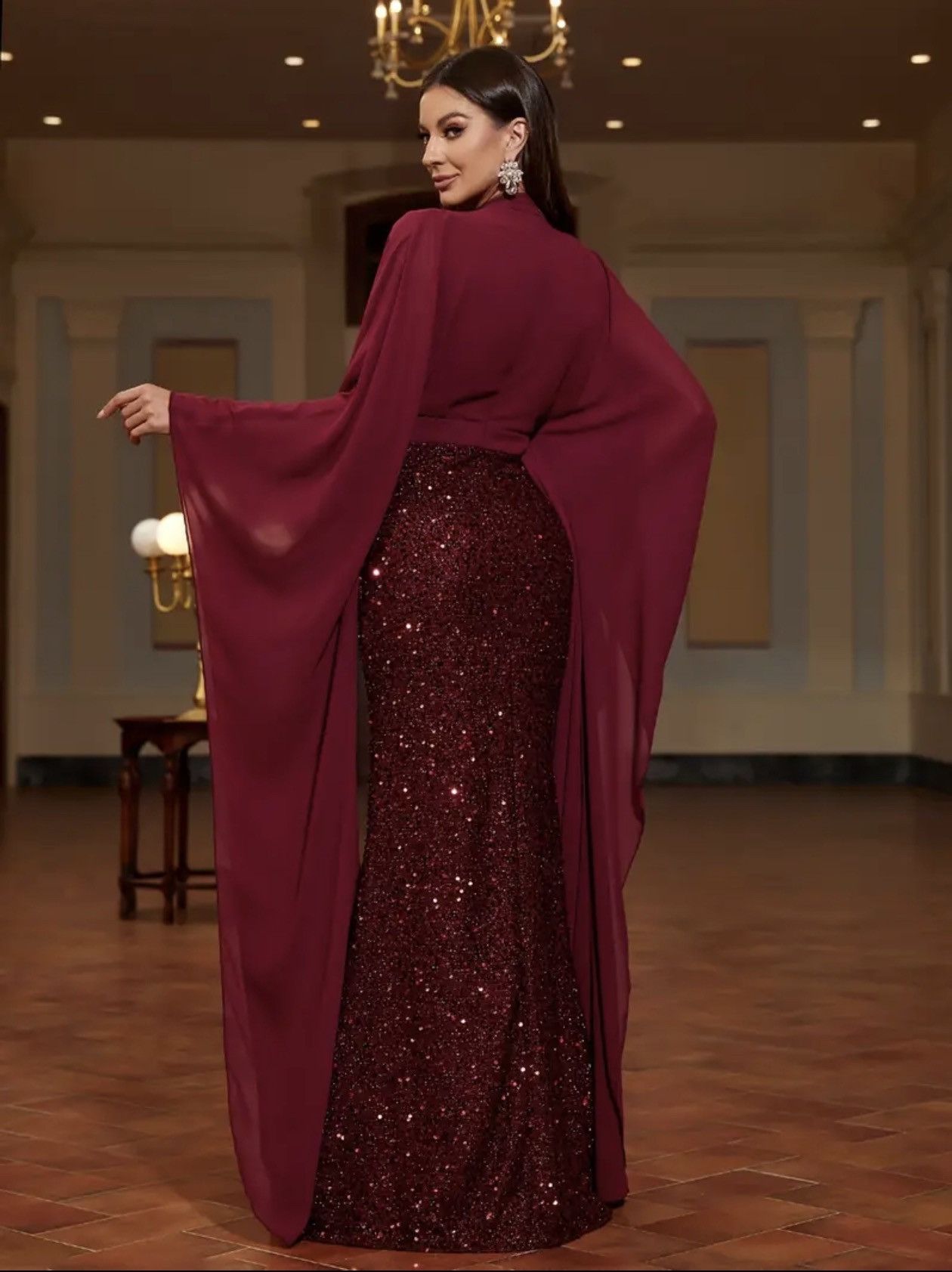 The Unbranded Brand Sequinned Batwing Sleeve Elegant dress Size S / US 4 / IT 40 - 2 Thumbnail