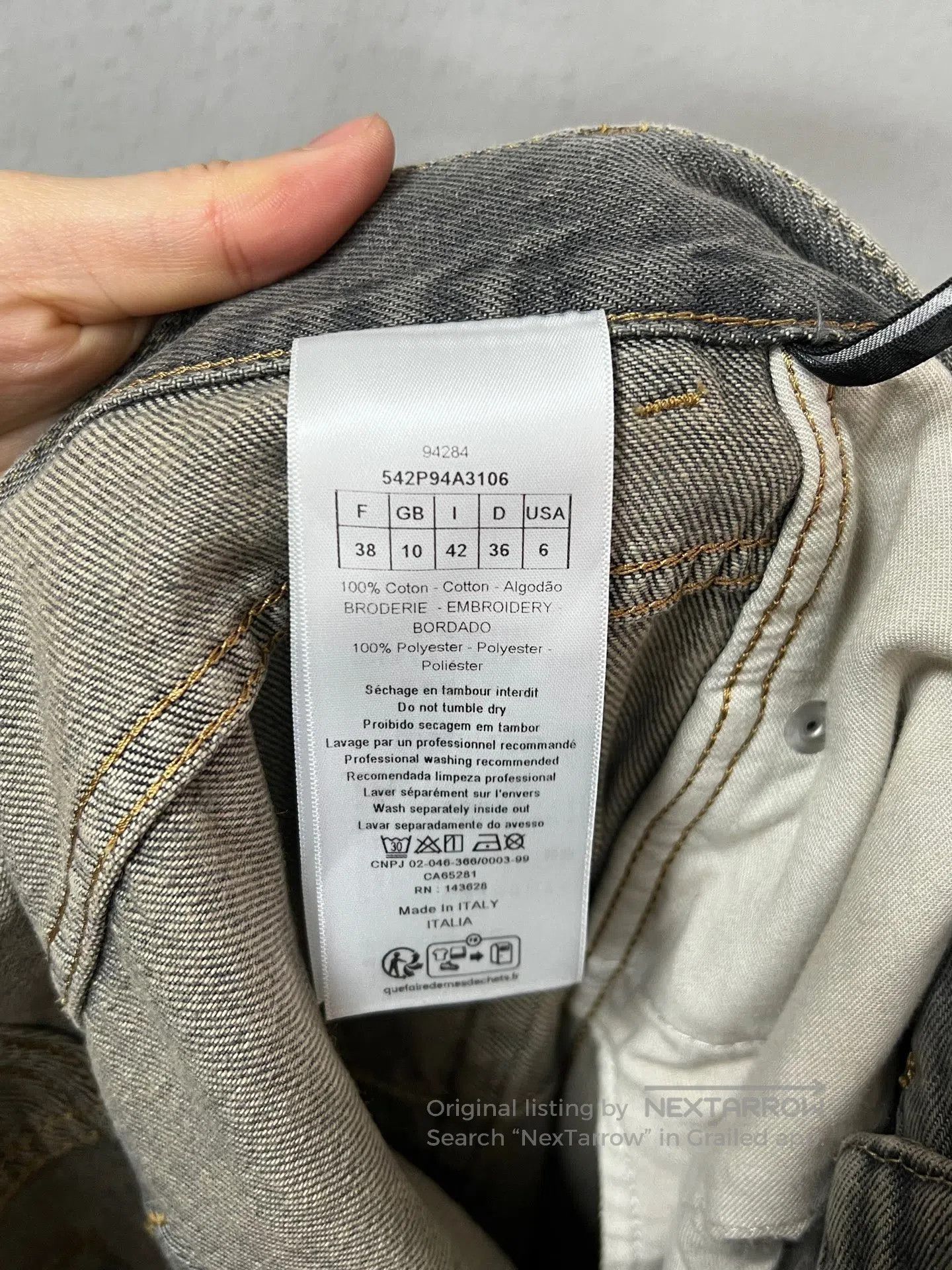 Dior Dior Washed Distressed Wide Leg Jeans| Size US 38 / EU 54 - 4 Thumbnail